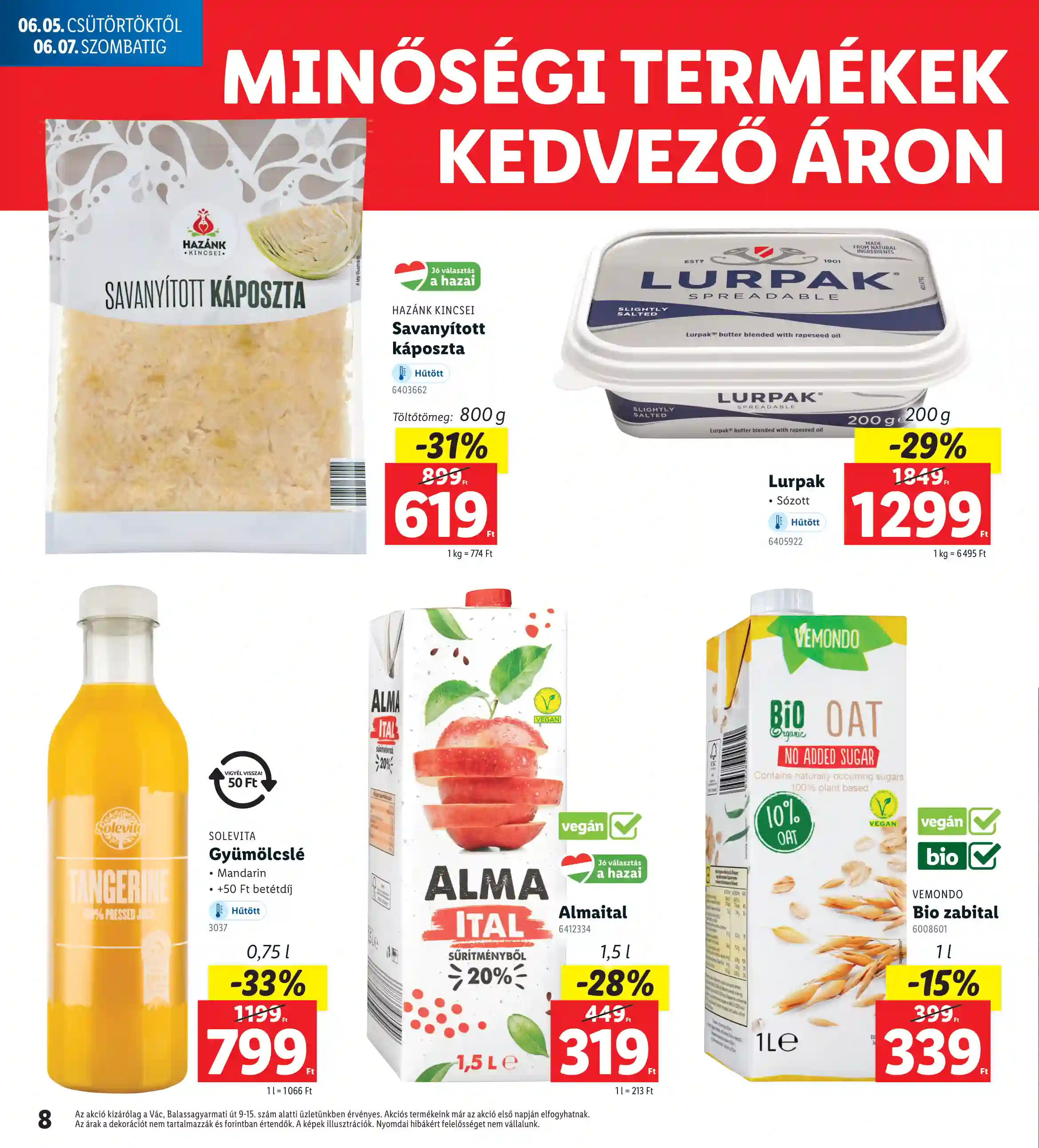 Lidl akciós újság 23. hét (Nyitási akciók – Vác) (14 oldal)