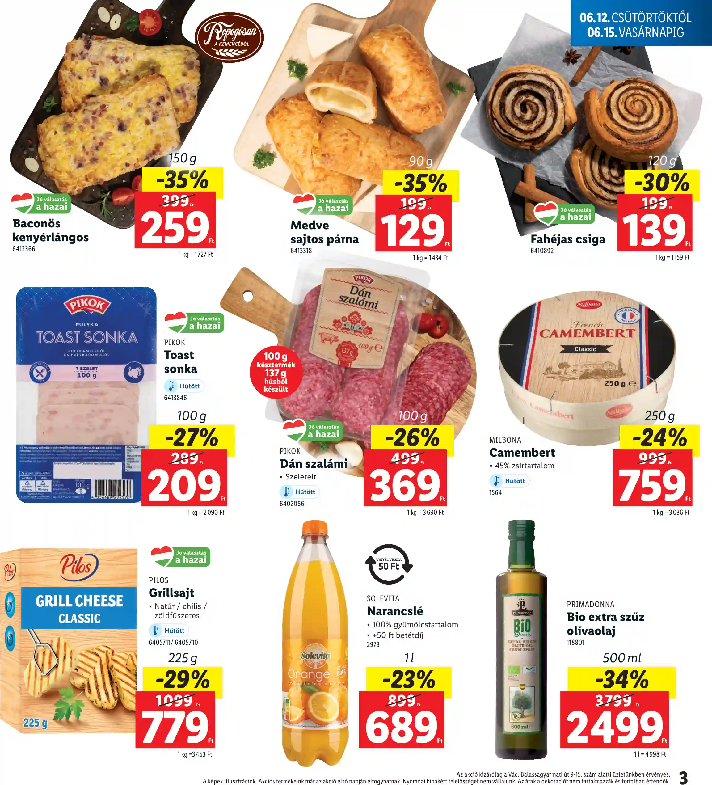 Lidl akciós újság 24. hét (Regionális akciók – Vác) (3 oldal)