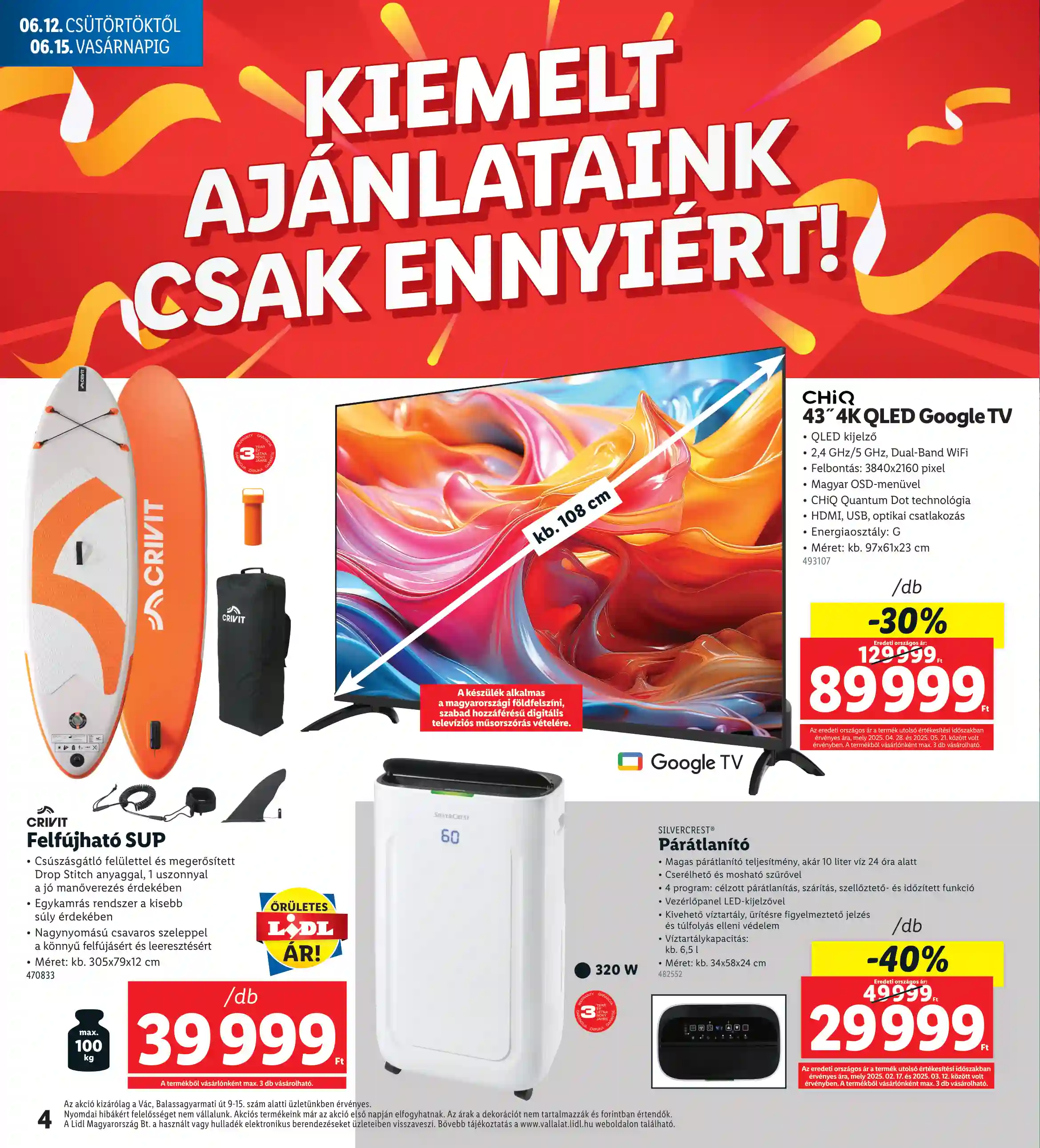 Lidl akciós újság 24. hét (Regionális akciók – Vác) (4 oldal)
