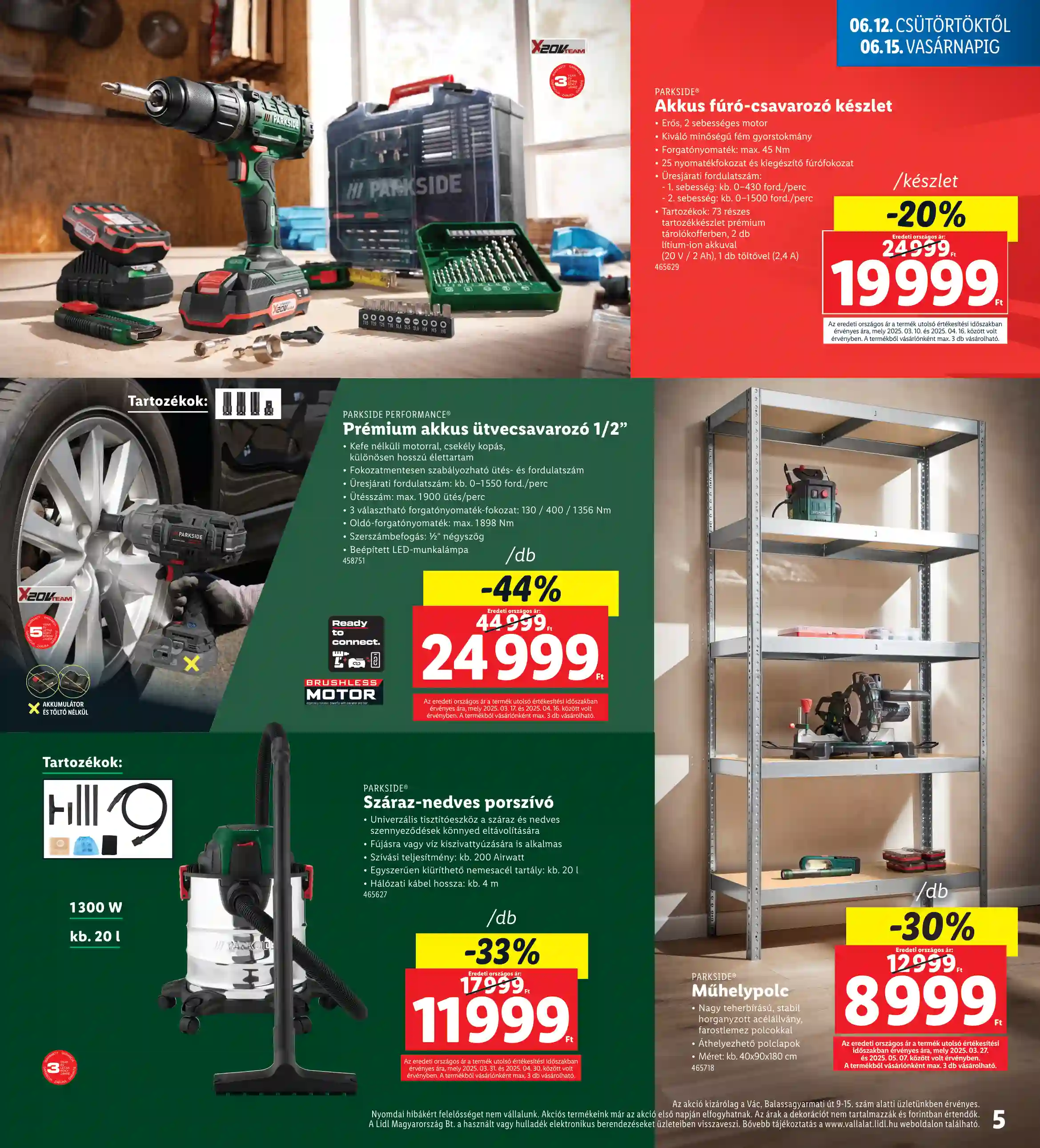 Lidl akciós újság 24. hét (Regionális akciók – Vác) (5 oldal)