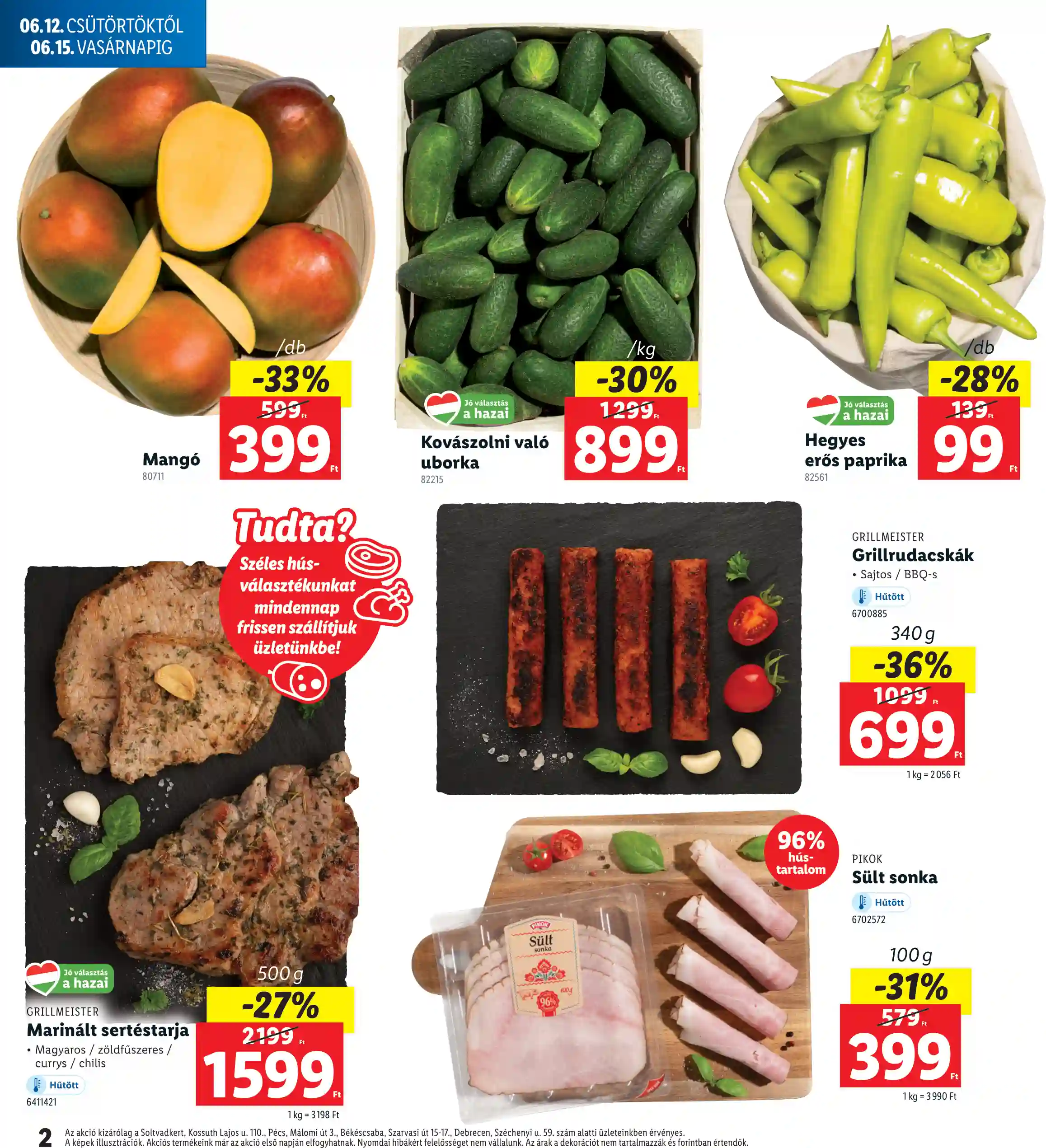 Lidl akciós újság 24. hét (Regionális akciók) (2 oldal)