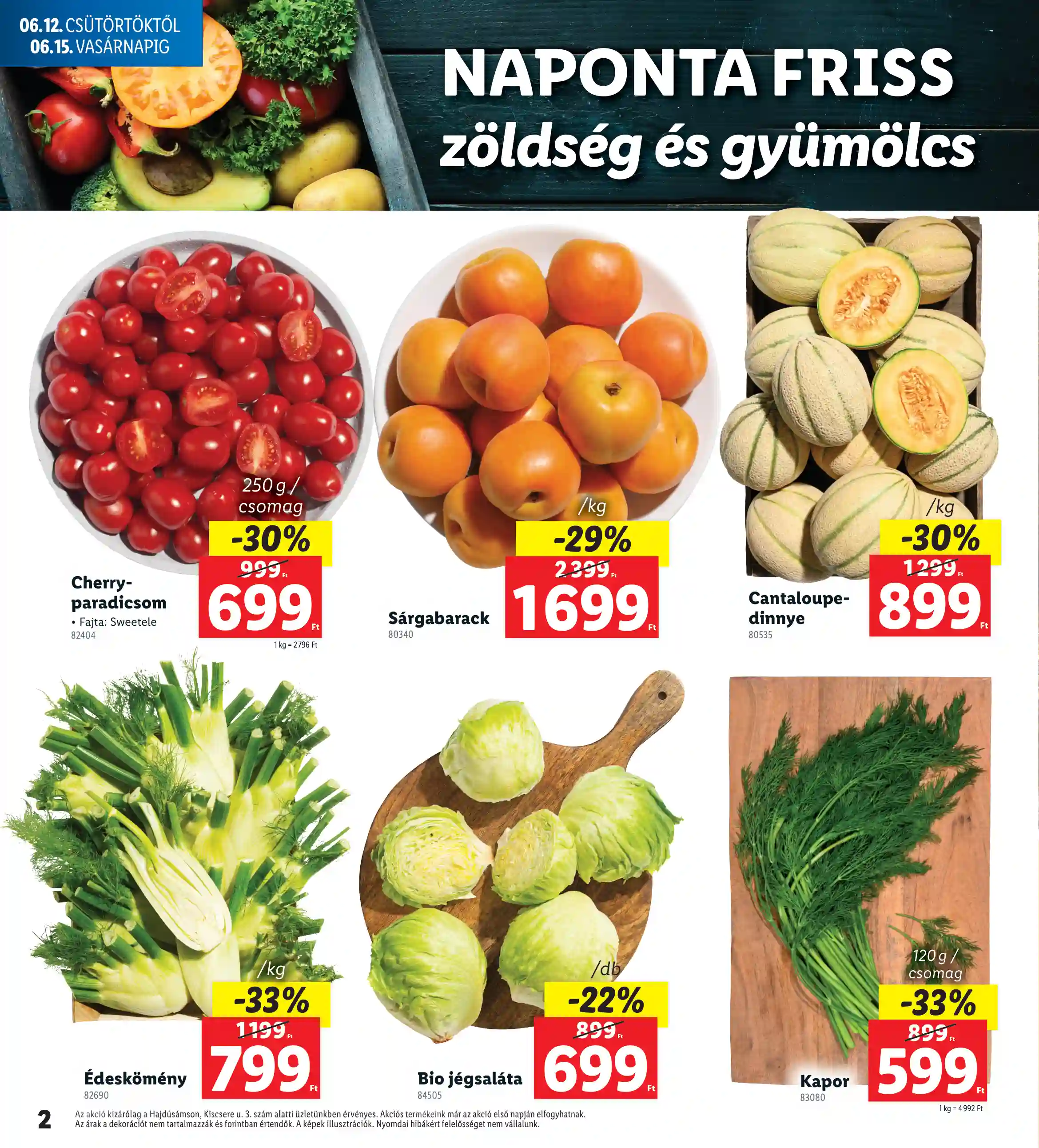 Lidl akciós újság 24. hét (Nyitási akciók – Hajdúsámson) (2 oldal)