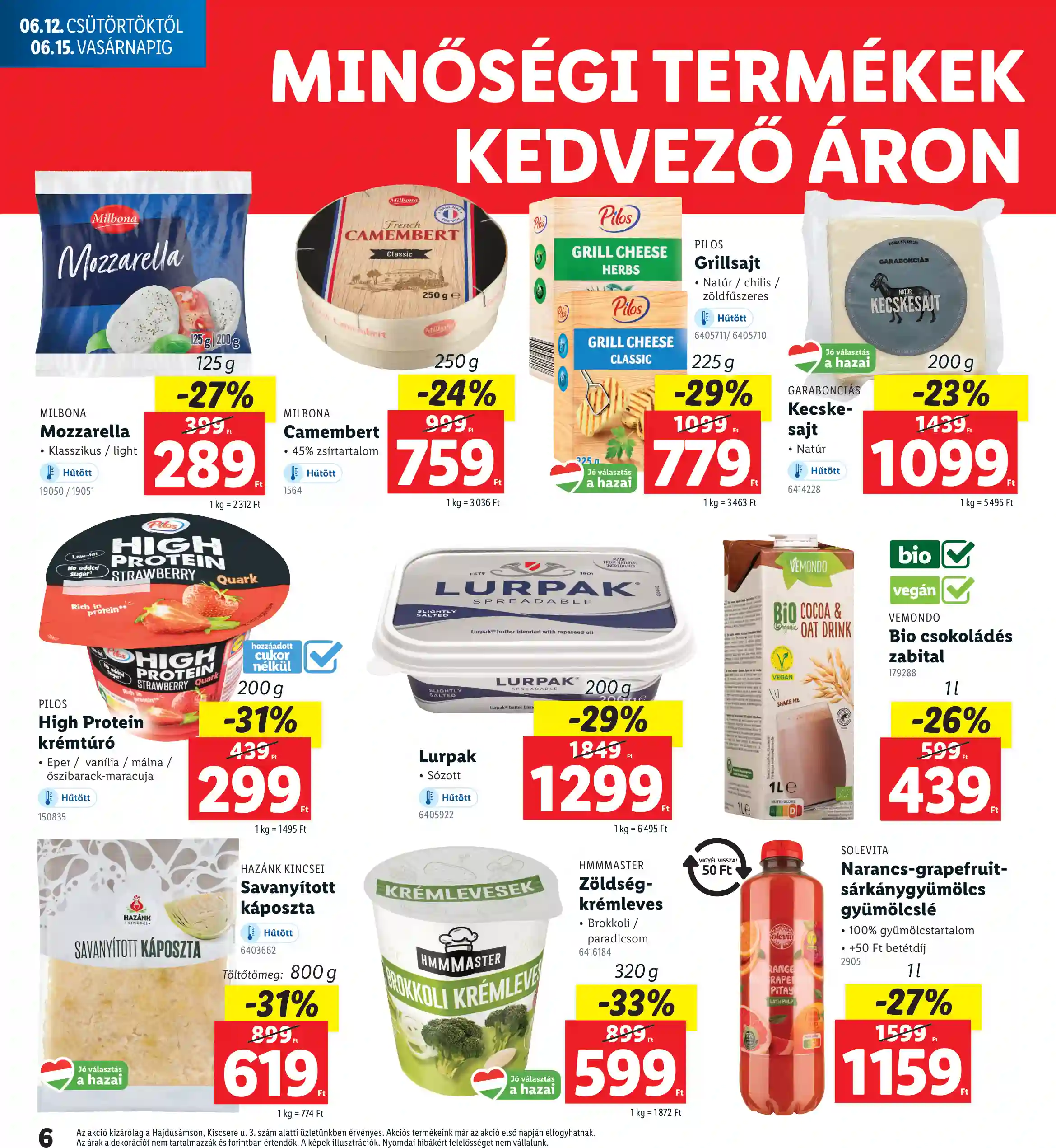 Lidl akciós újság 24. hét (Nyitási akciók – Hajdúsámson) (8 oldal)