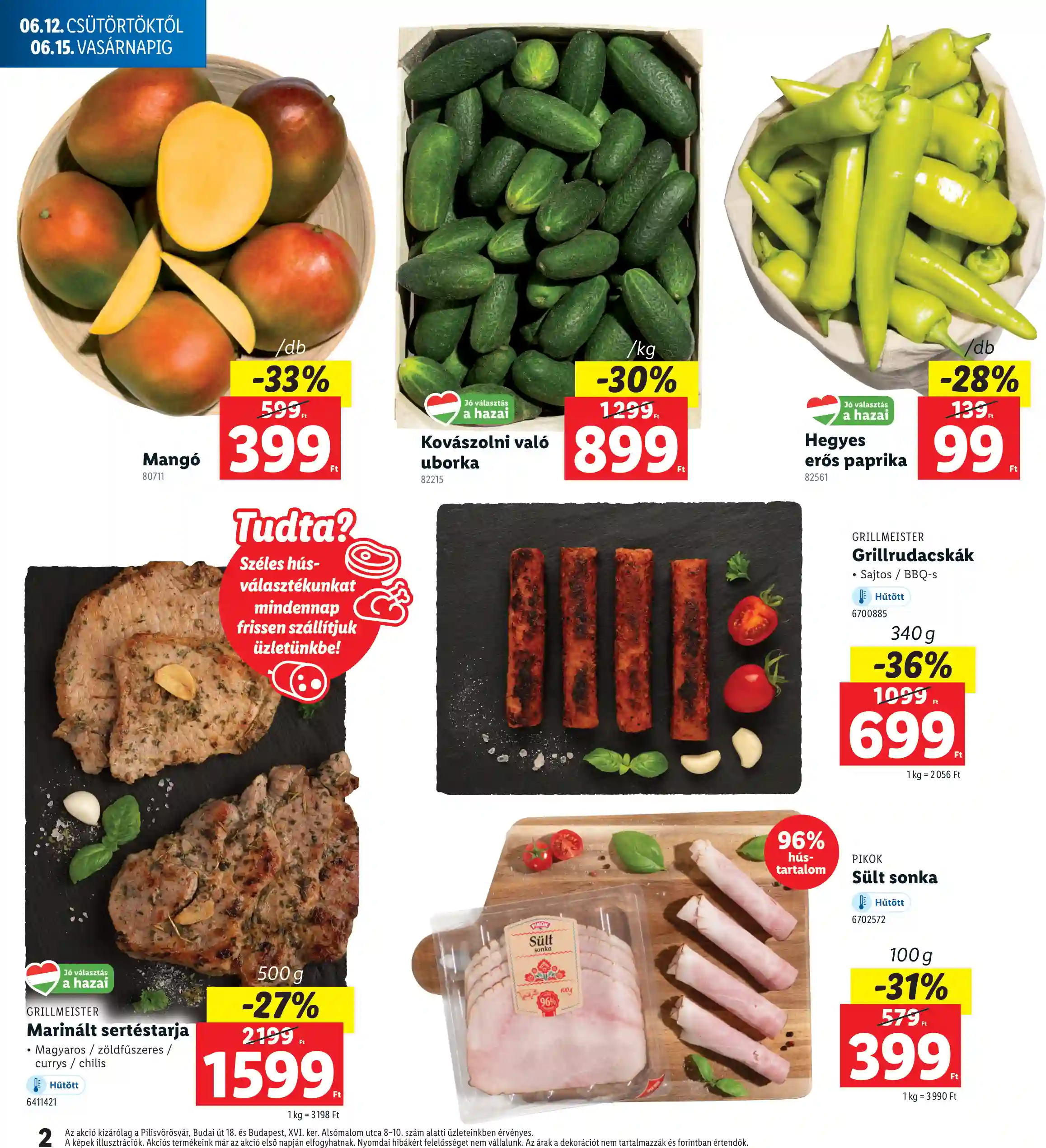 Lidl akciós újság 24. hét (Regionális akciók) (2 oldal)