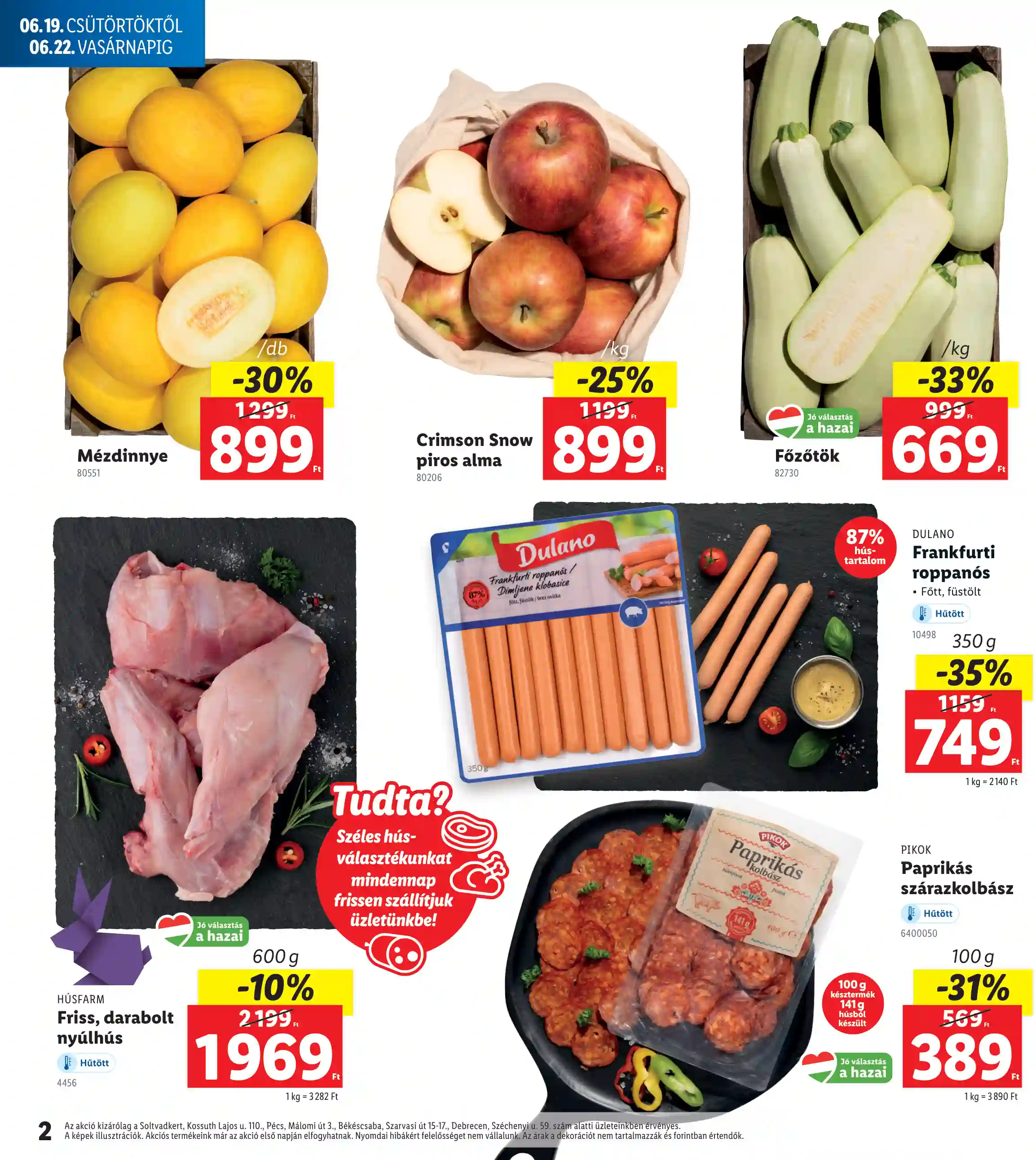 Lidl akciós újság 25. hét (Regionális akciók) (2 oldal)