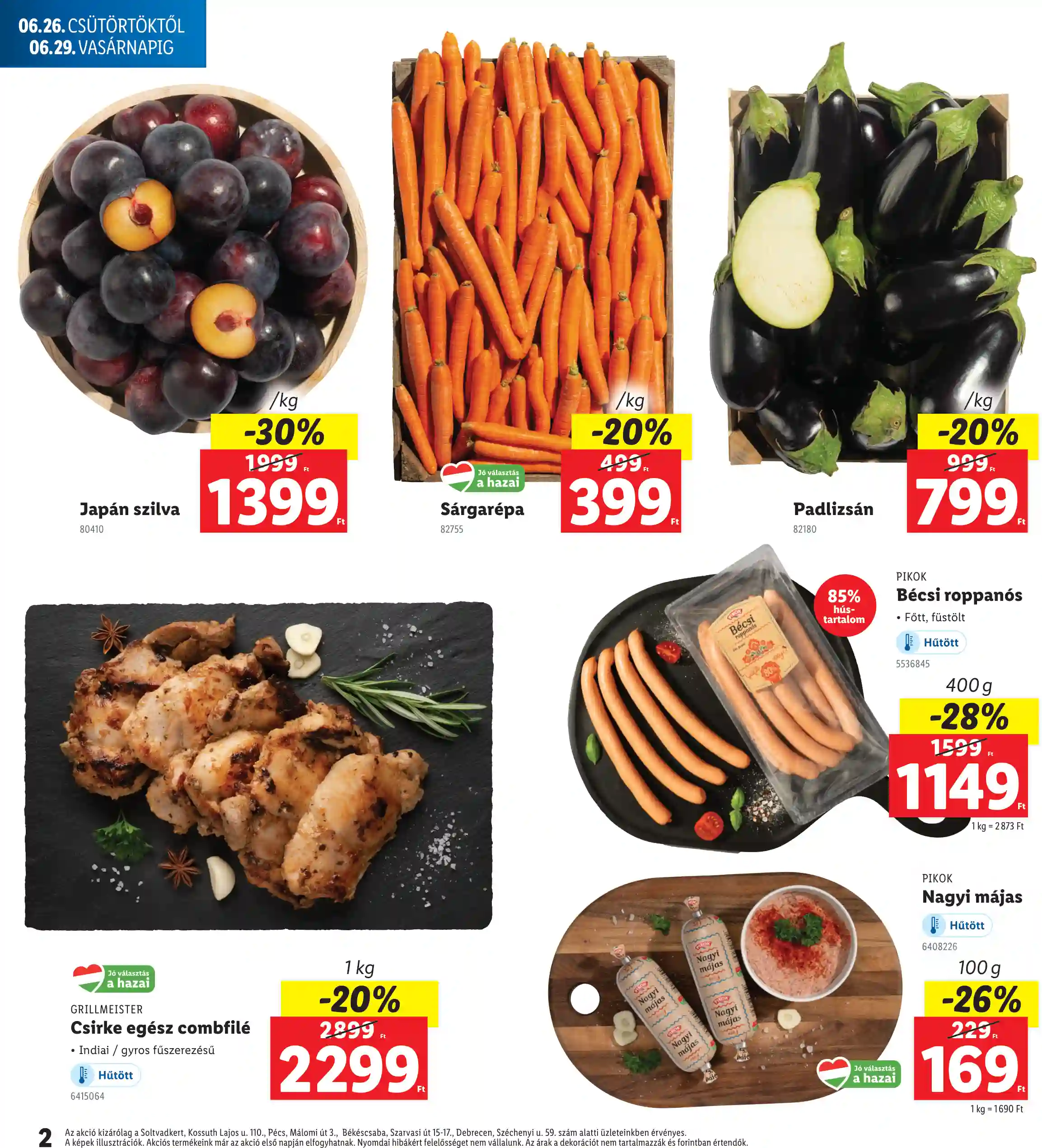 Lidl akciós újság 26. hét (Regionális akciók) (2 oldal)