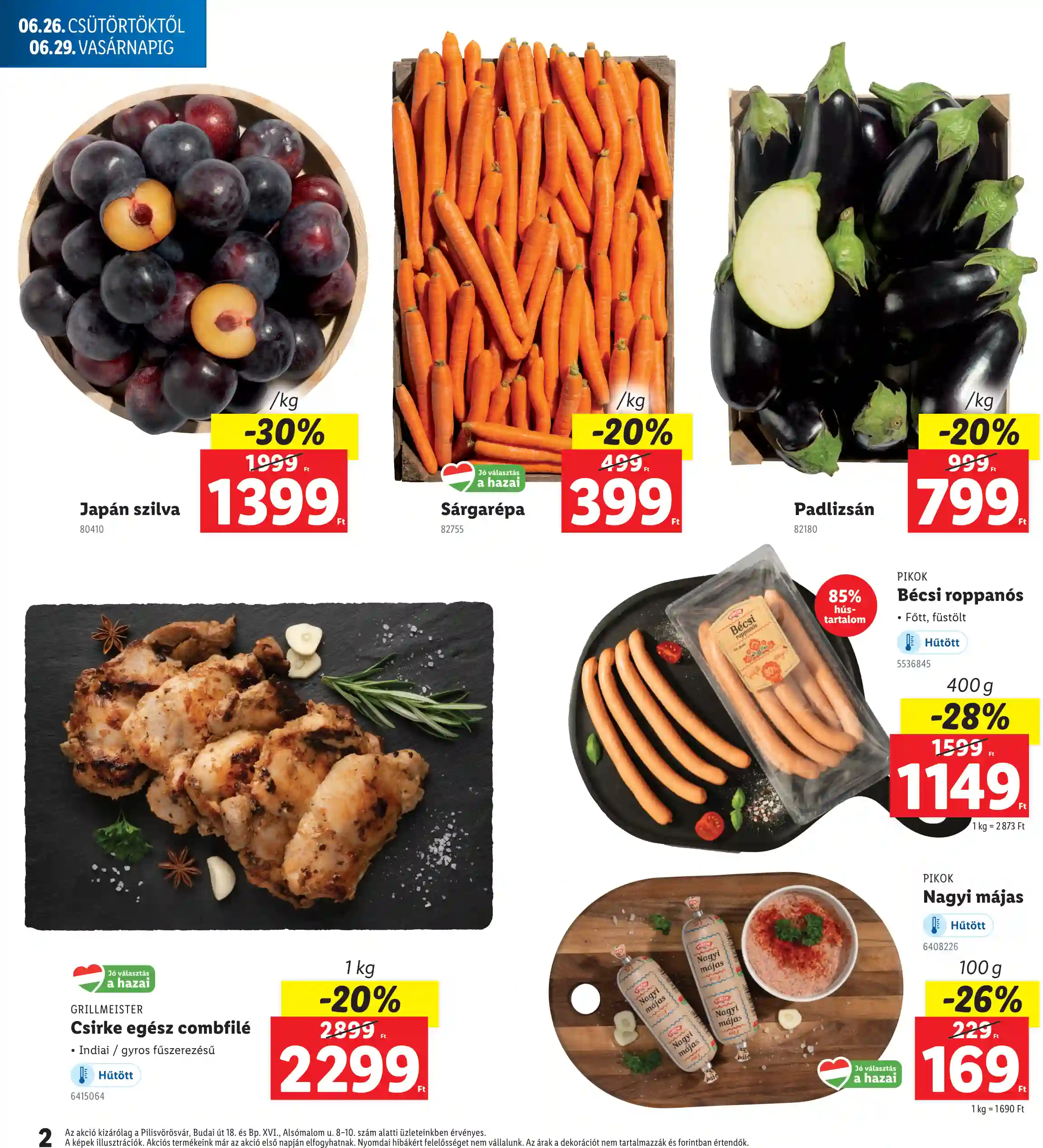 Lidl akciós újság 26. hét (Regionális akciók) (2 oldal)