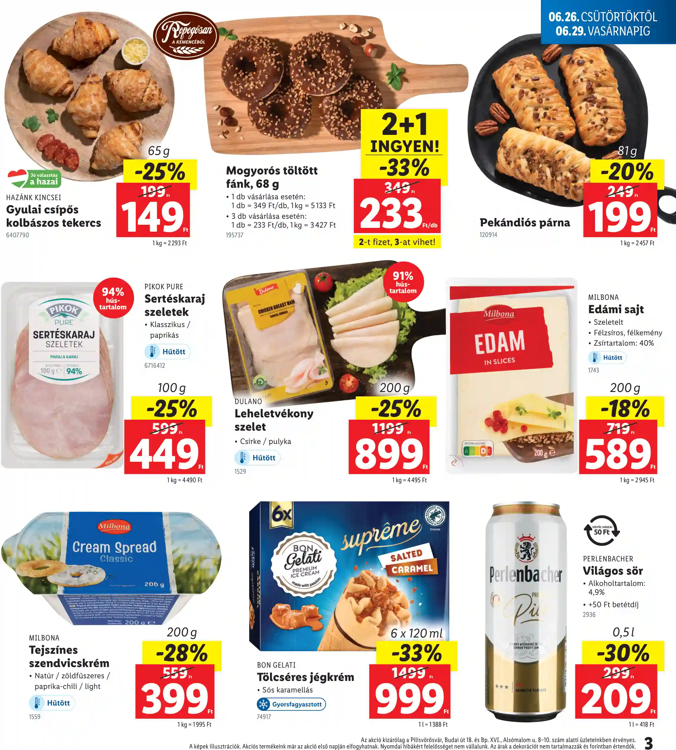 Lidl akciós újság 26. hét (Regionális akciók) (3 oldal)