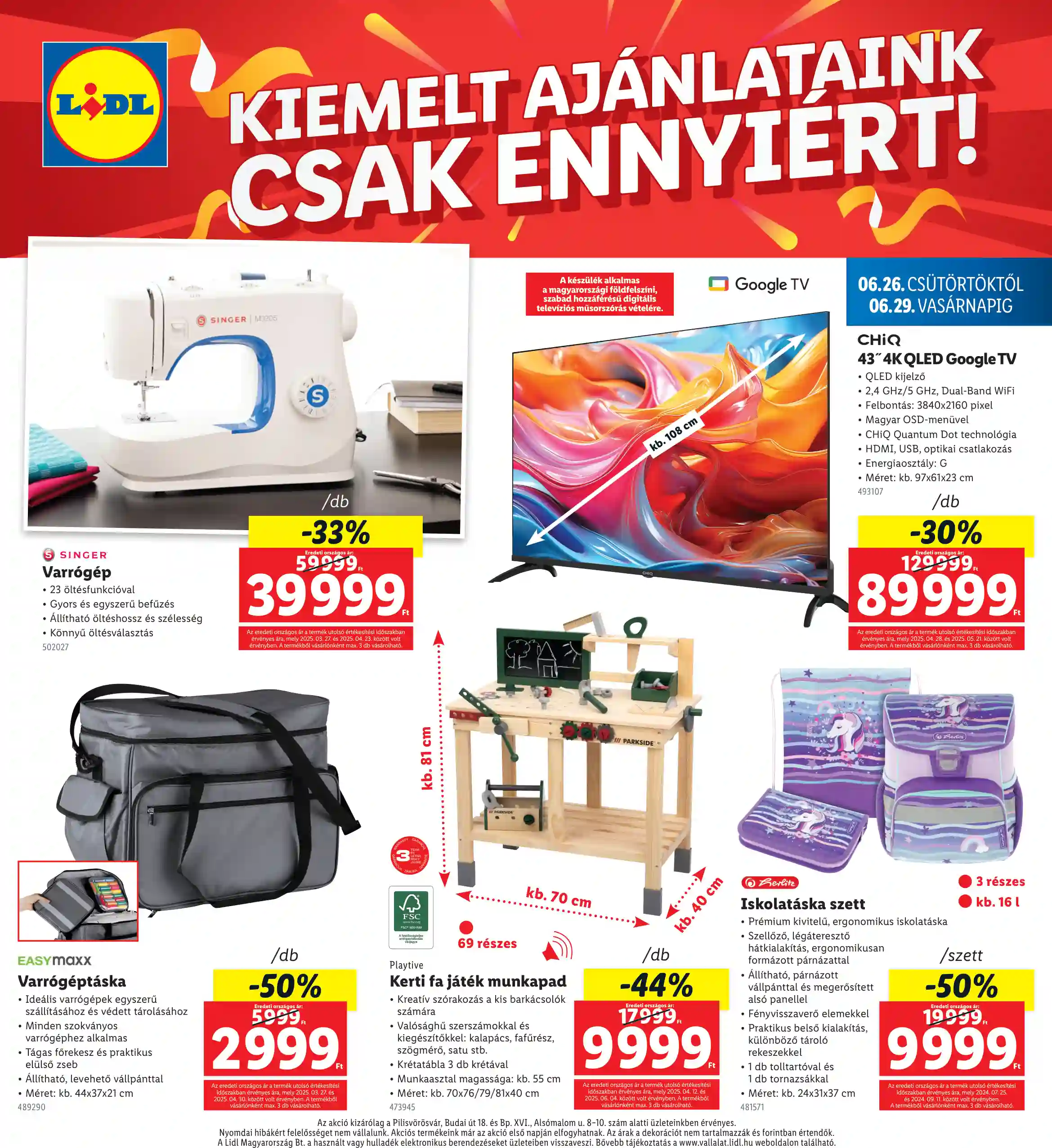 Lidl akciós újság 26. hét (Regionális akciók) (4 oldal)
