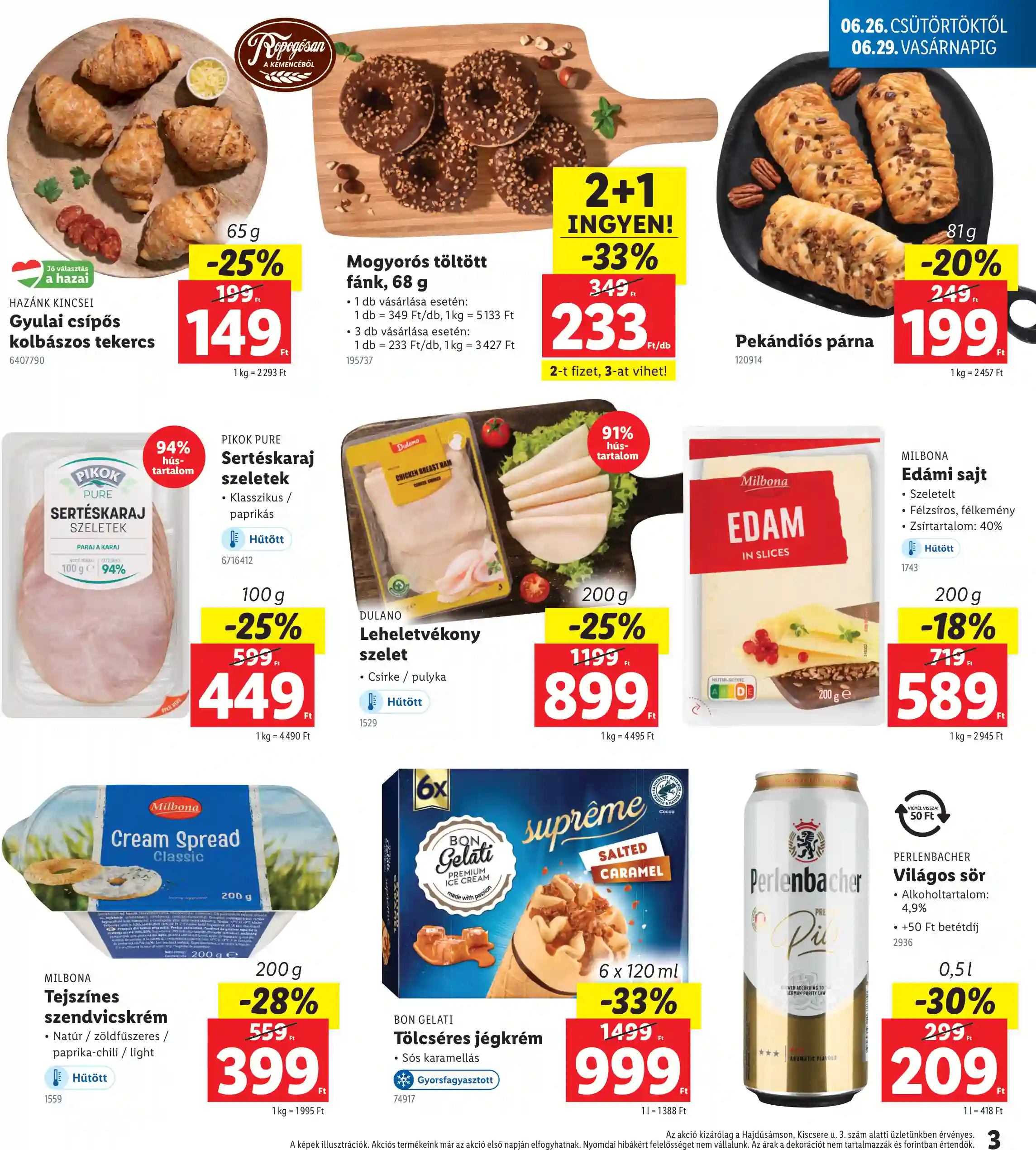 Lidl akciós újság 26. hét (Regionális akciók – Hajdúsámson) (3 oldal)
