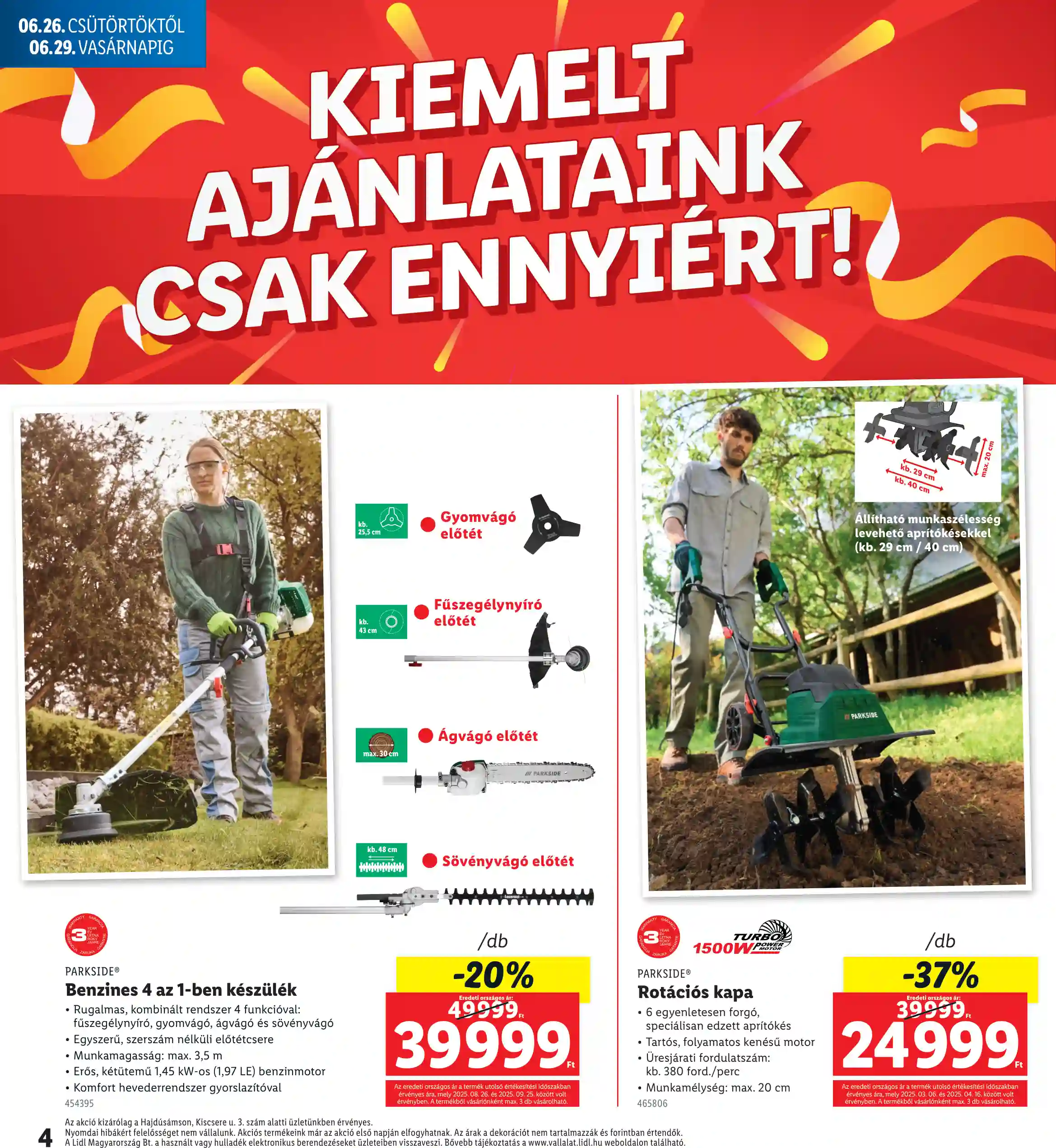 Lidl akciós újság 26. hét (Regionális akciók – Hajdúsámson) (4 oldal)