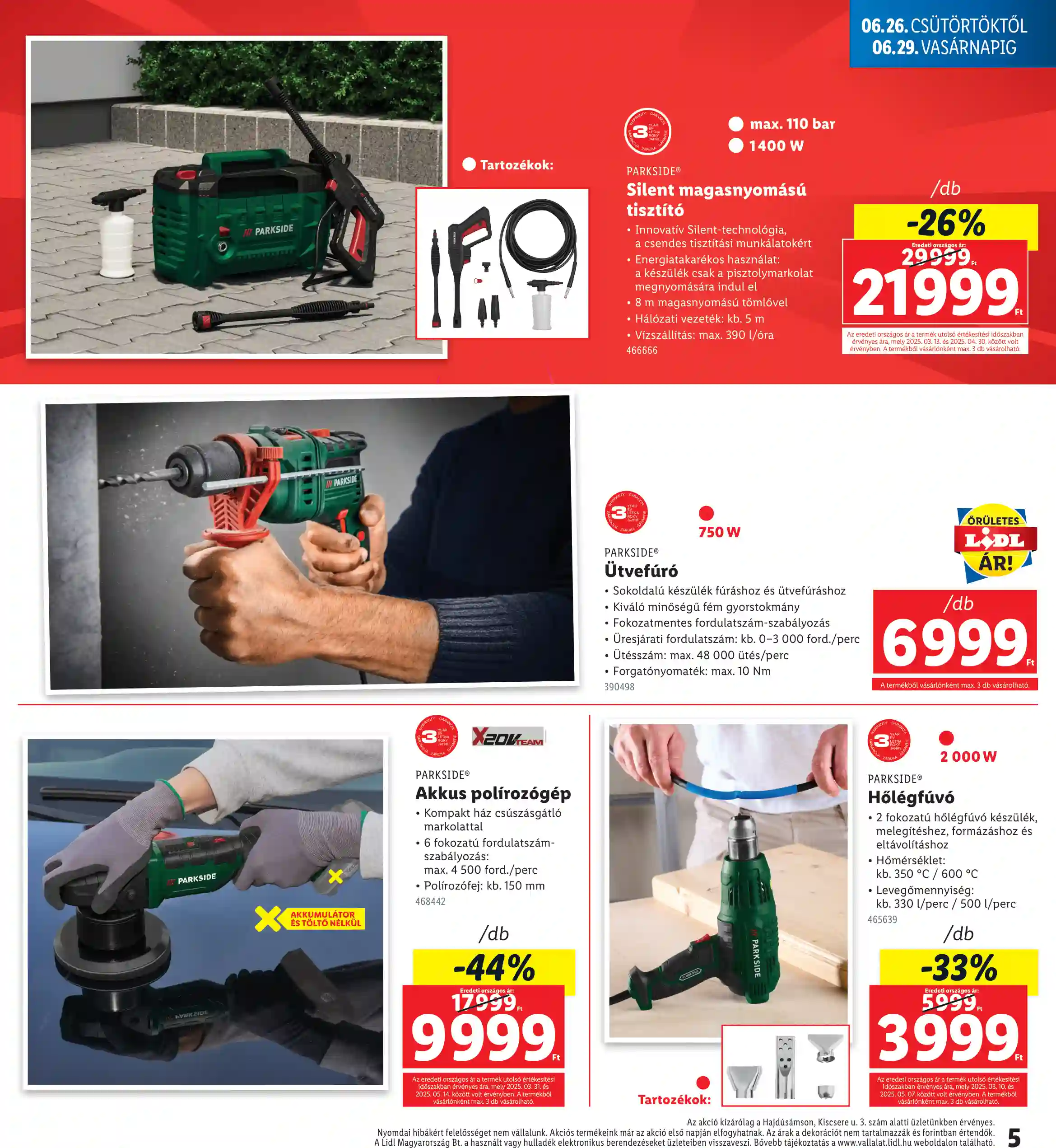 Lidl akciós újság 26. hét (Regionális akciók – Hajdúsámson) (5 oldal)
