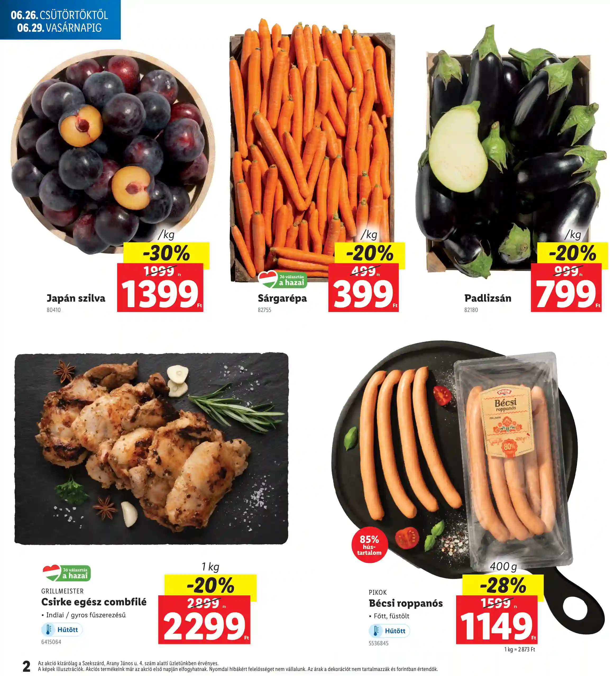 Lidl akciós újság 26. hét (Regionális akciók – Szekszárd) (2 oldal)
