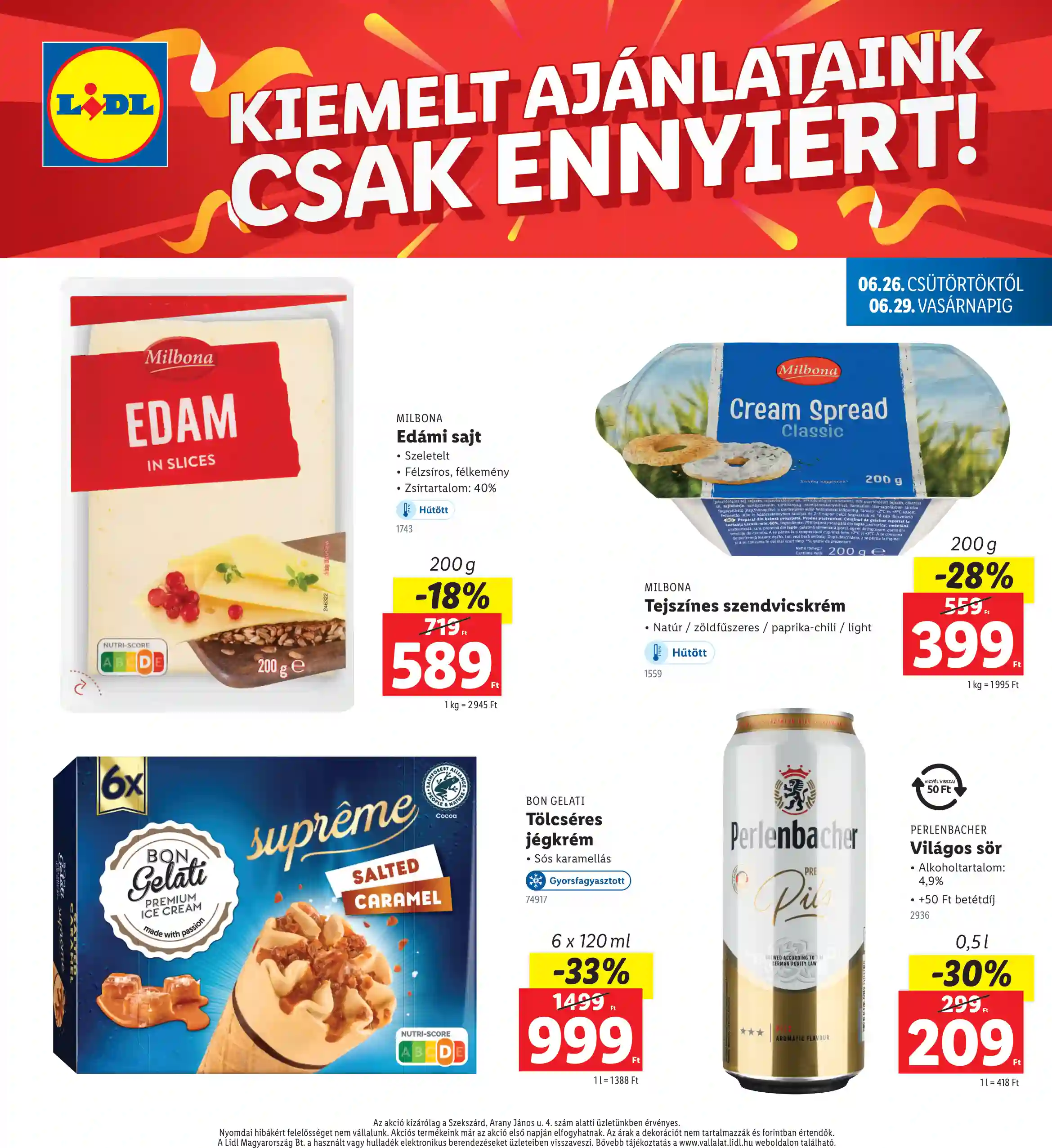 Lidl akciós újság 26. hét (Regionális akciók – Szekszárd) (4 oldal)
