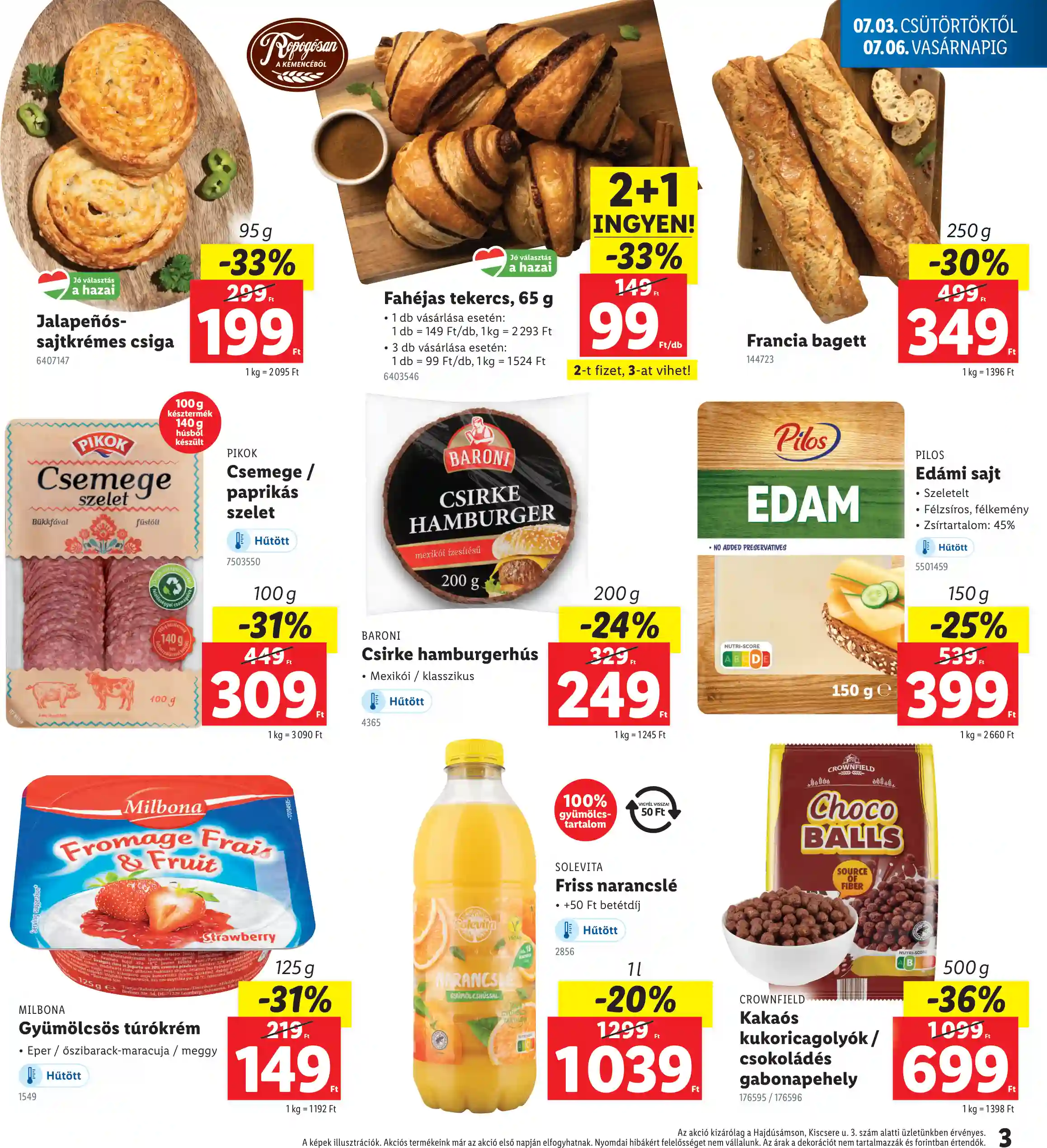 Lidl akciós újság 27. hét (Regionális akciók – Hajdúsámson) (3 oldal)