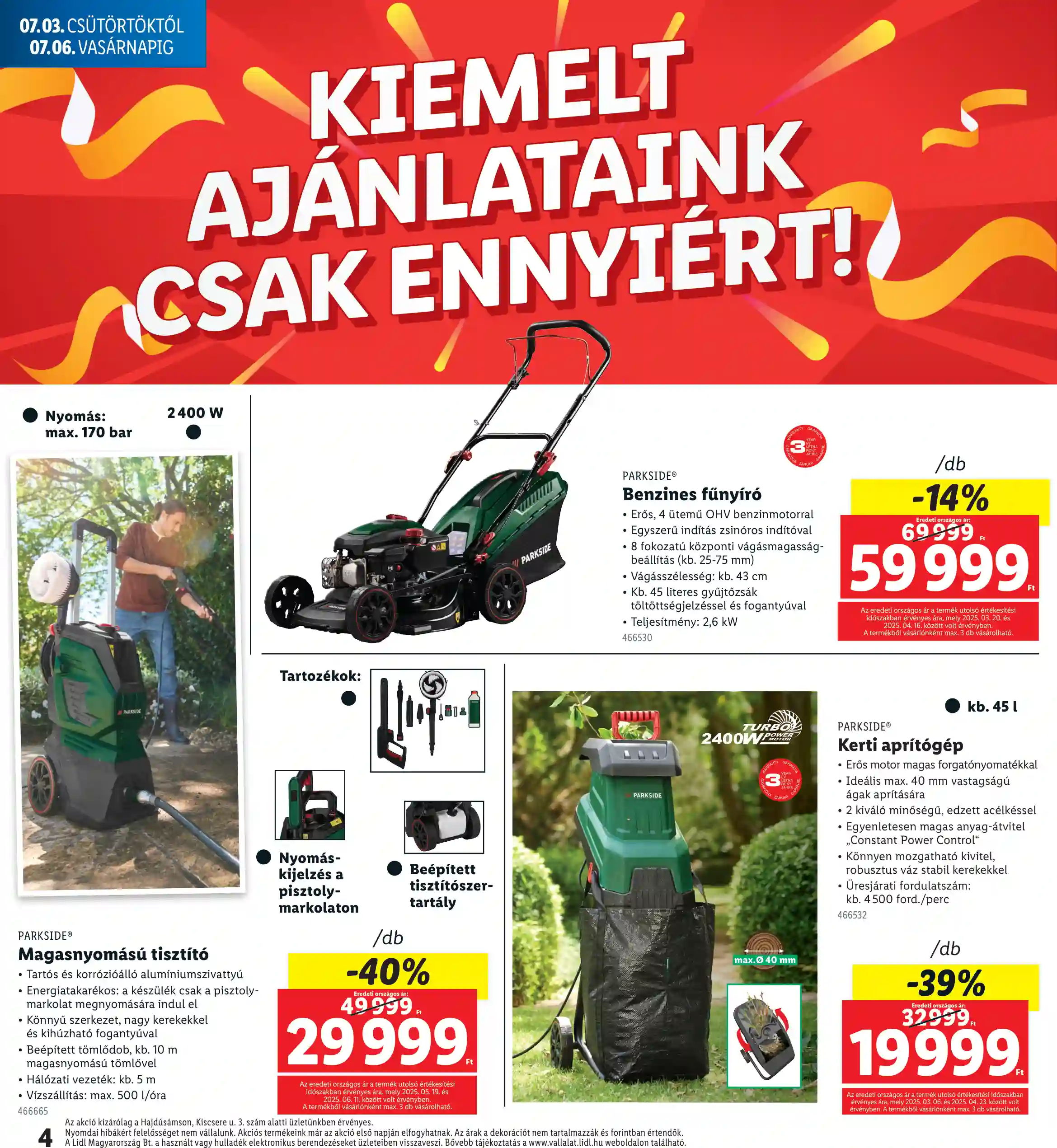 Lidl akciós újság 27. hét (Regionális akciók – Hajdúsámson) (4 oldal)
