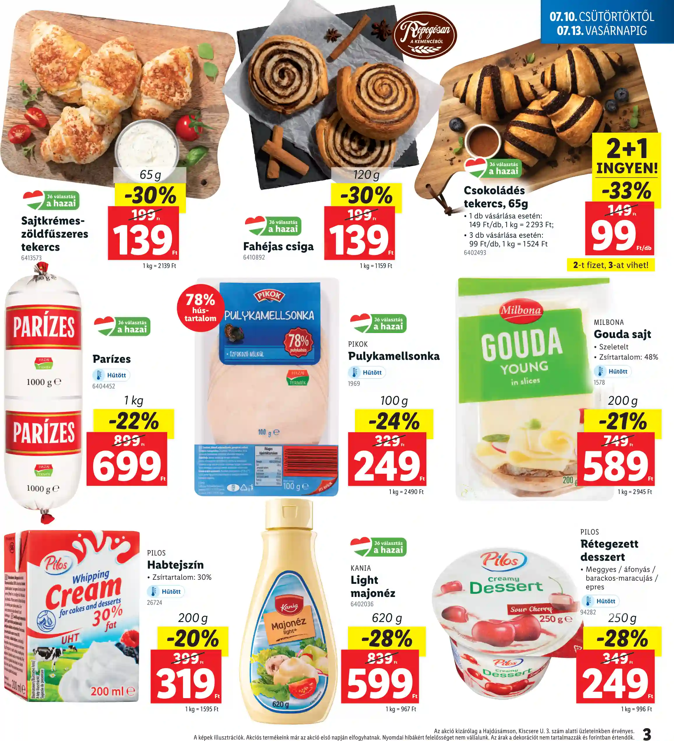 Lidl akciós újság 28. hét (Regionális akciók – Hajdúsámson) (3 oldal)