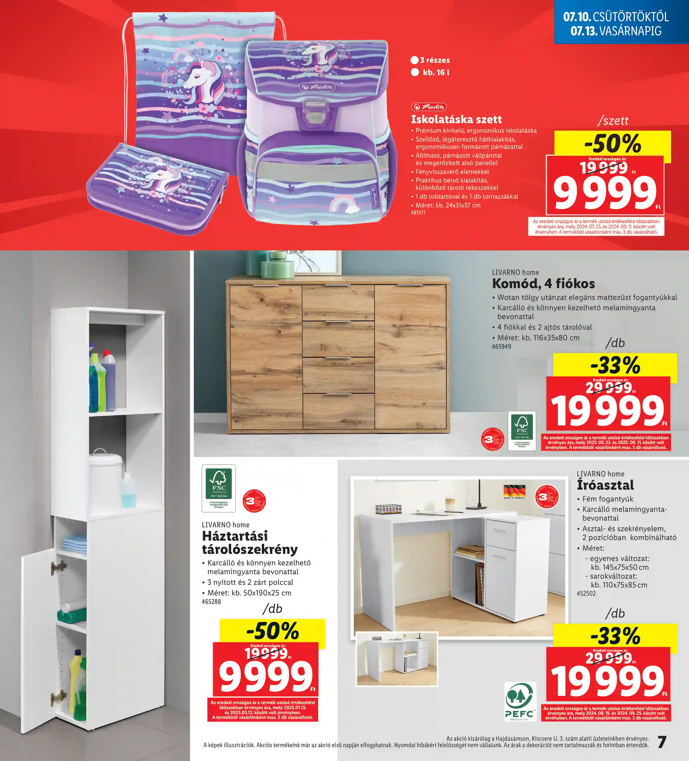 Lidl akciós újság 28. hét (Regionális akciók – Hajdúsámson) (7 oldal)