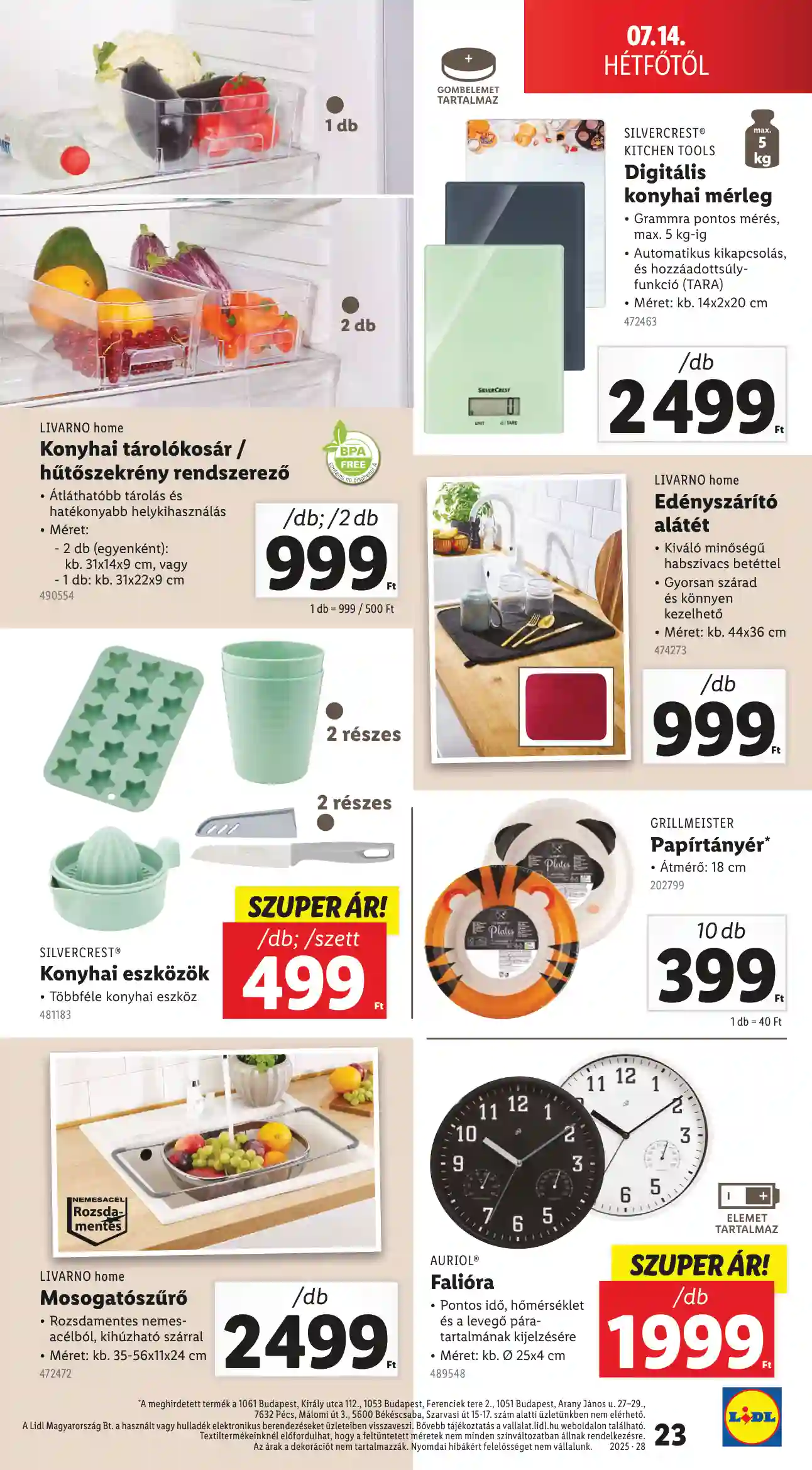 Lidl akciós újság 28. hét (Érvényes 07.10-től) (16 oldal)