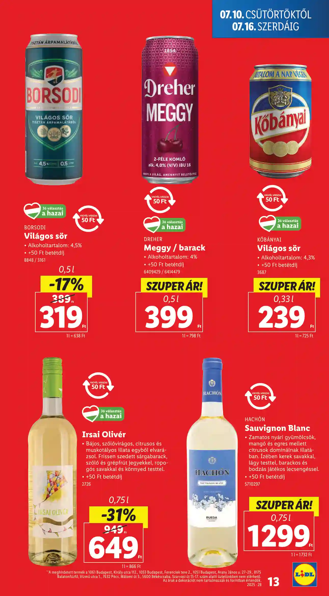 Lidl akciós újság 28. hét (Érvényes 07.10-től) (5 oldal)