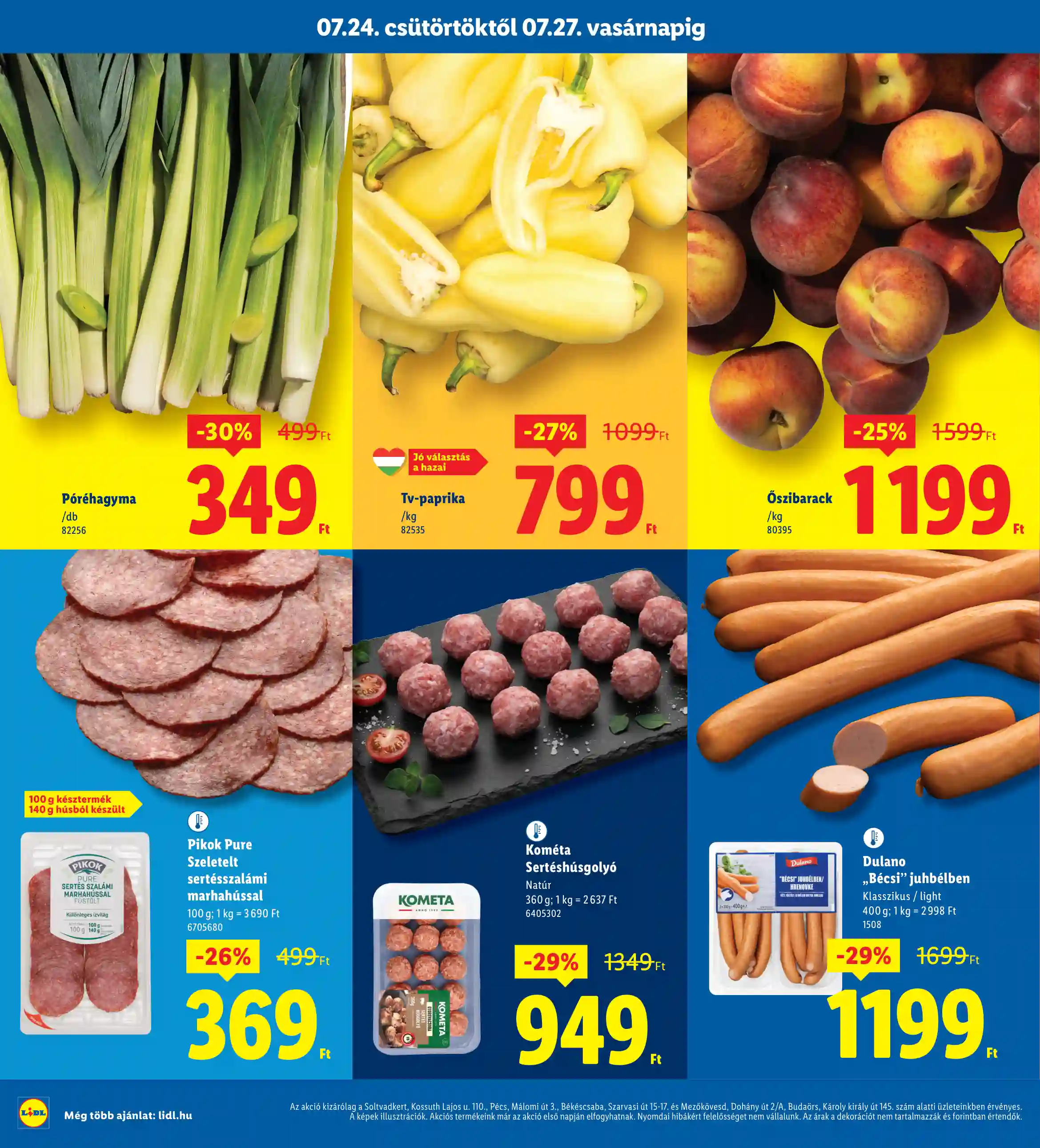 Lidl akciós újság 30. hét (Regionális akciók) (2 oldal)