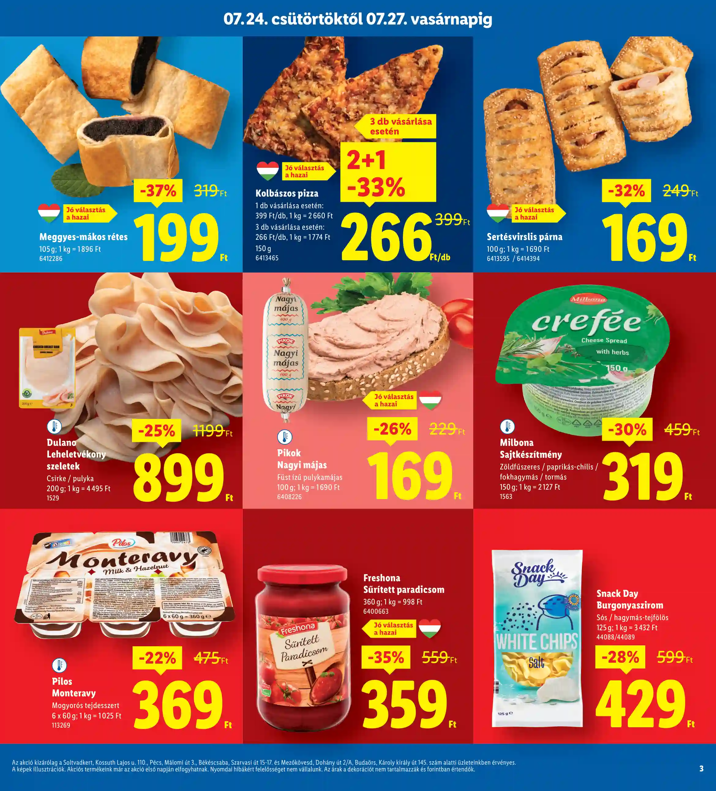 Lidl akciós újság 30. hét (Regionális akciók) (3 oldal)