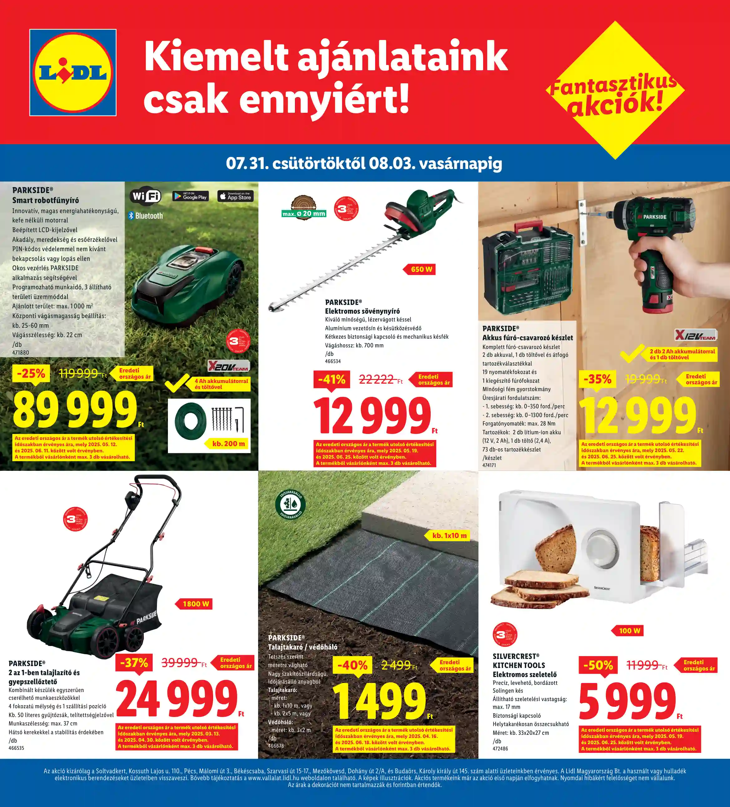 Lidl akciós újság 31. hét (Regionális akciók – Szekszárd) (4 oldal)