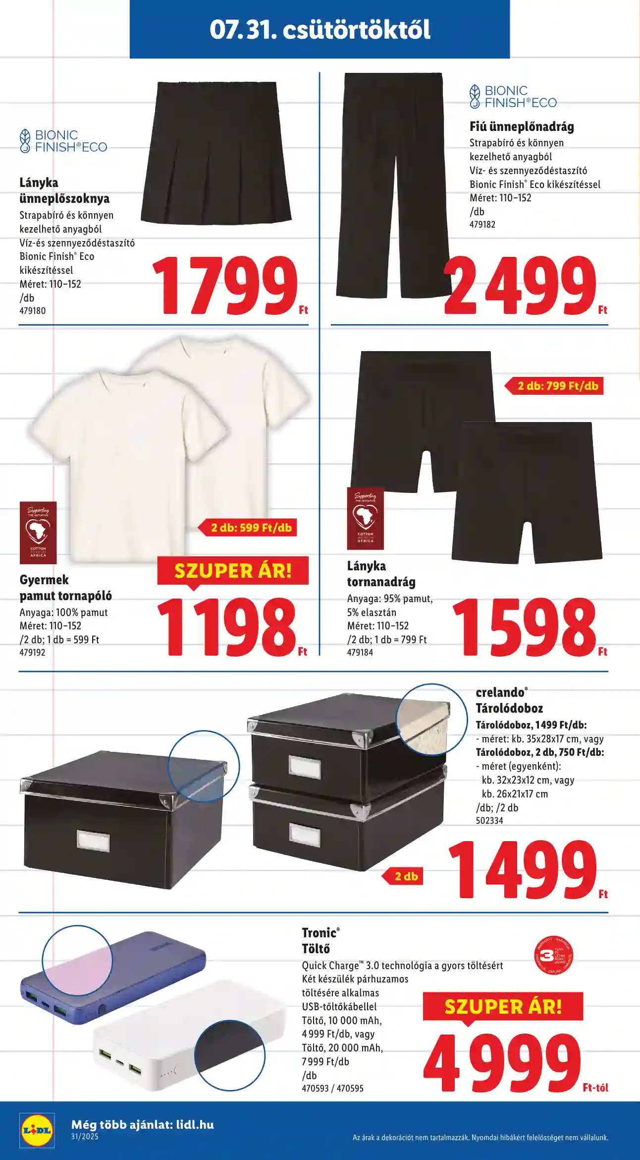 Lidl akciós újság 31. hét (Érvényes 07.31-től) (6 oldal)