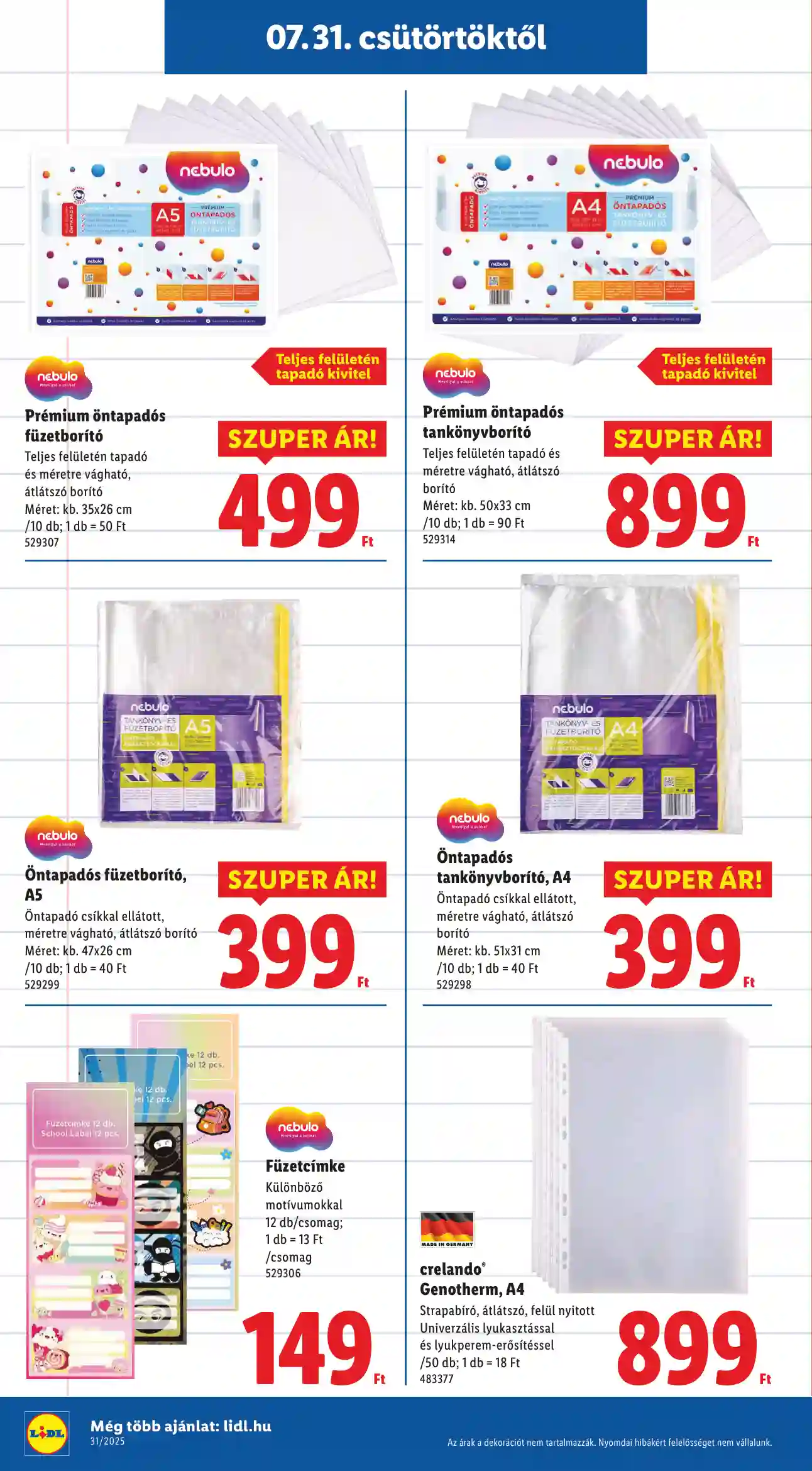 Lidl akciós újság 31. hét (Érvényes 07.31-től) (12 oldal)