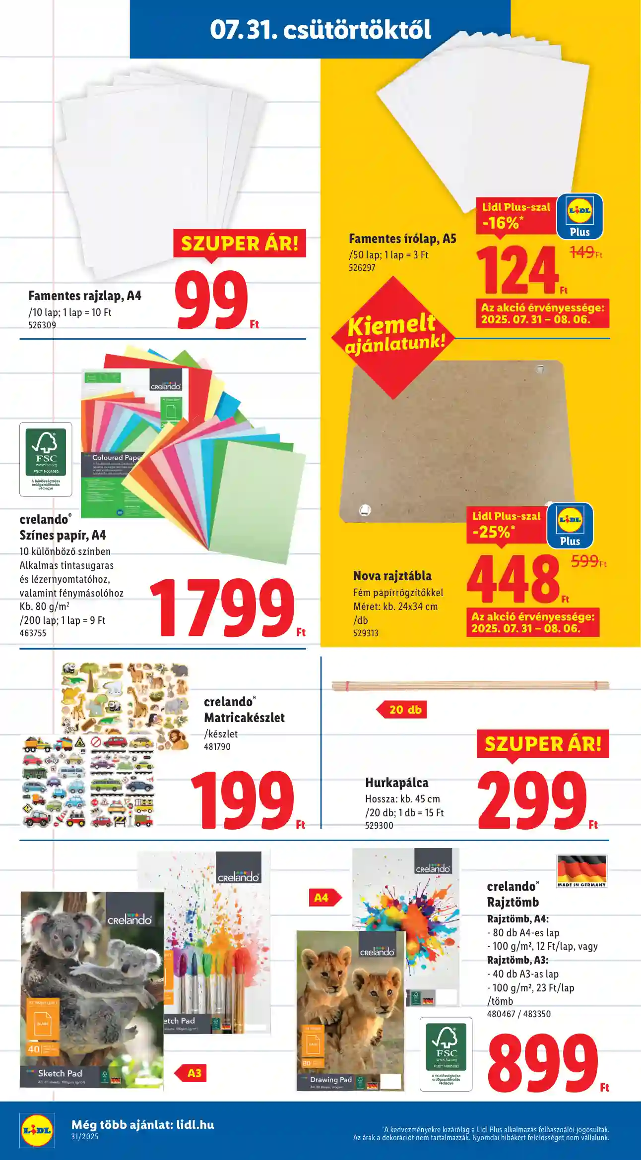 Lidl akciós újság 31. hét (Érvényes 07.31-től) (4 oldal)