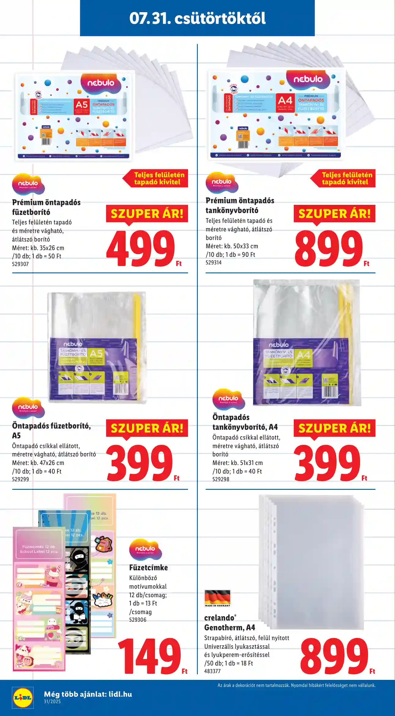 Lidl akciós újság 31. hét (Érvényes 07.31-től) (14 oldal)