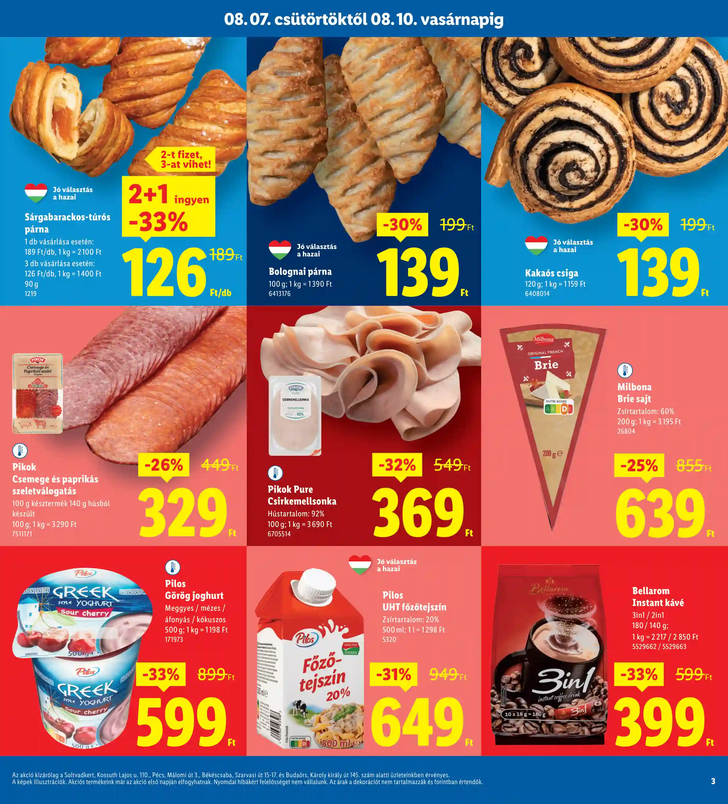 Lidl akciós újság 32. hét (Regionális akciók) (3 oldal)