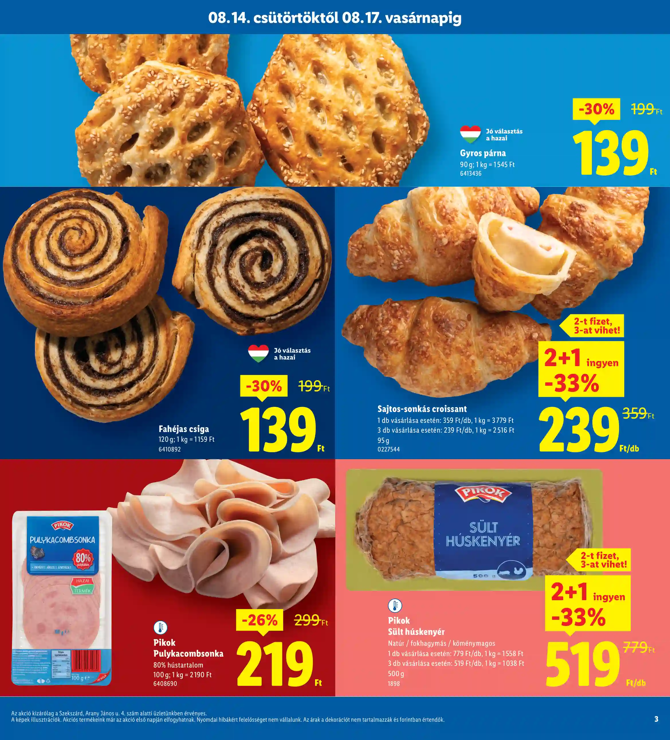 Lidl akciós újság 33. hét (Regionális akciók – Szekszárd) (3 oldal)