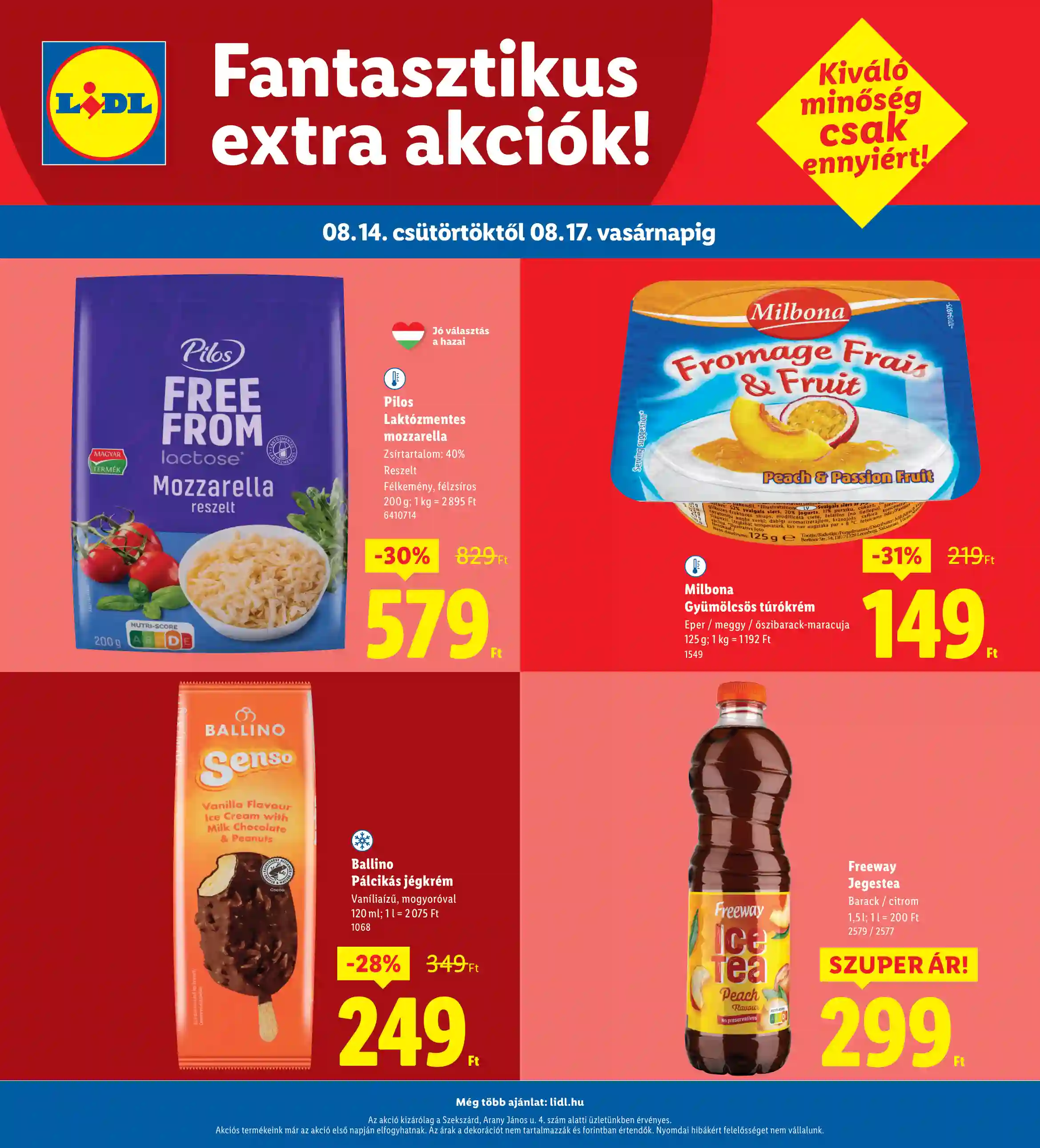 Lidl akciós újság 33. hét (Regionális akciók – Szekszárd) (4 oldal)
