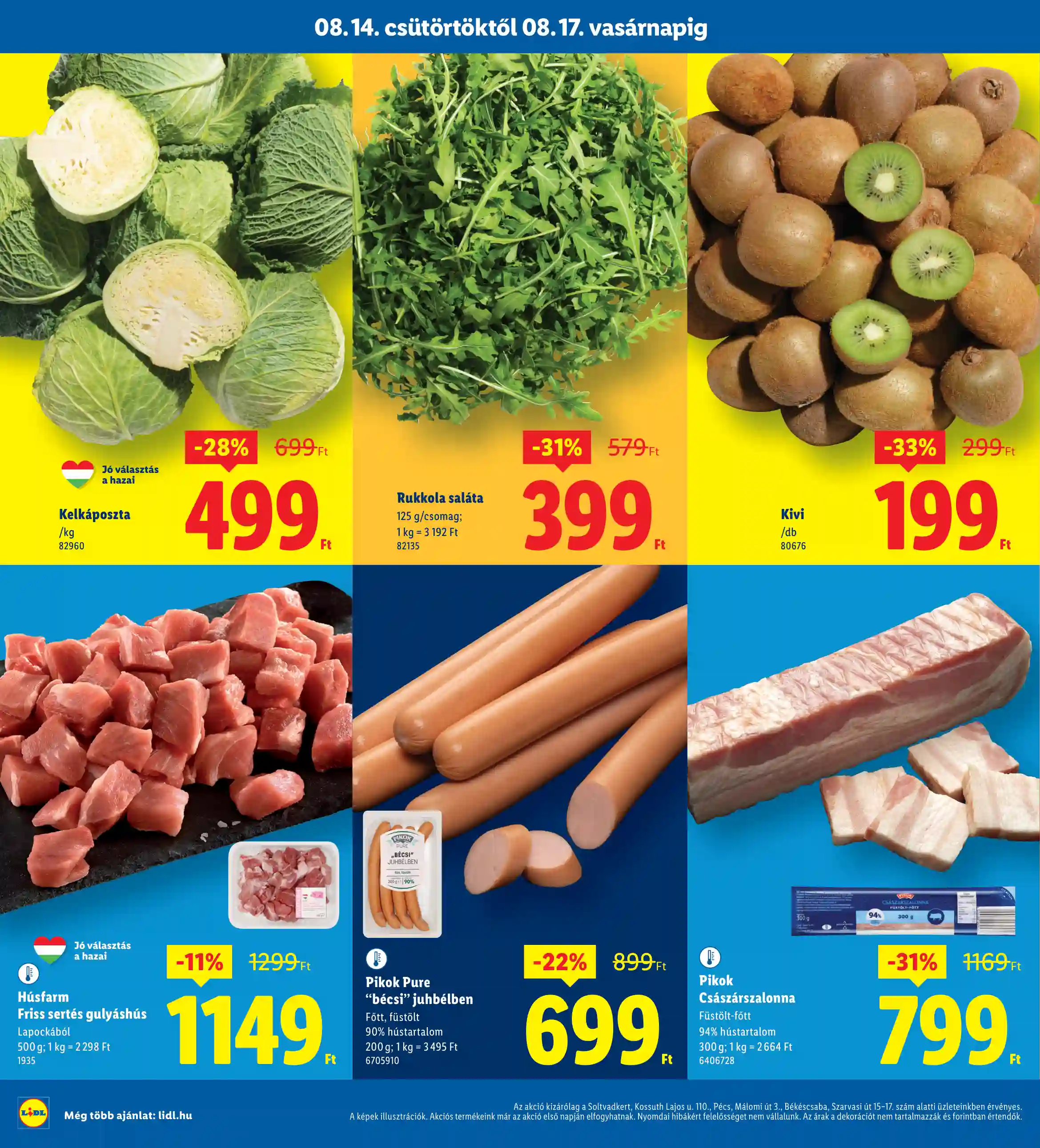 Lidl akciós újság 33. hét (Regionális akciók) (2 oldal)