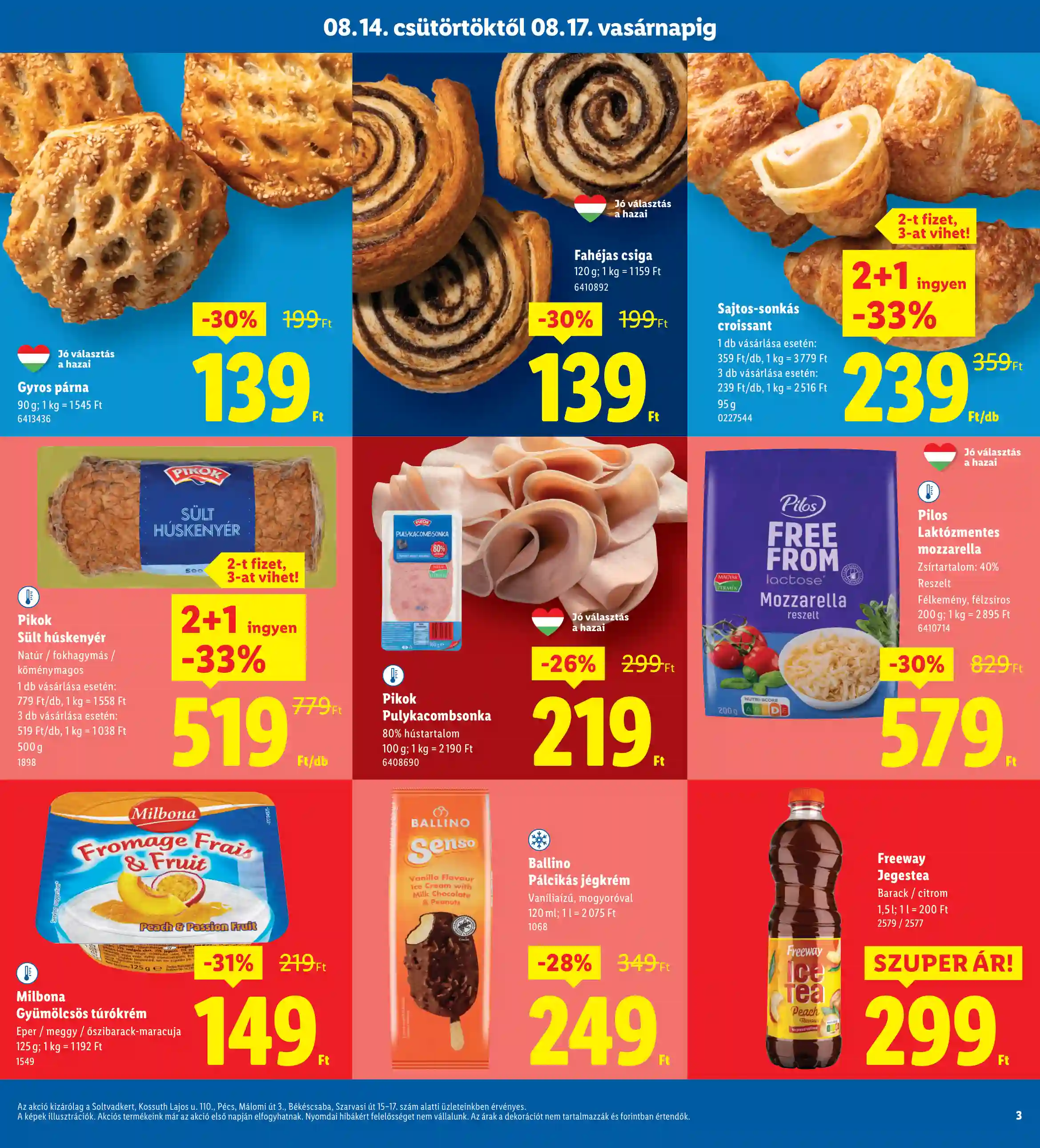 Lidl akciós újság 33. hét (Regionális akciók) (3 oldal)