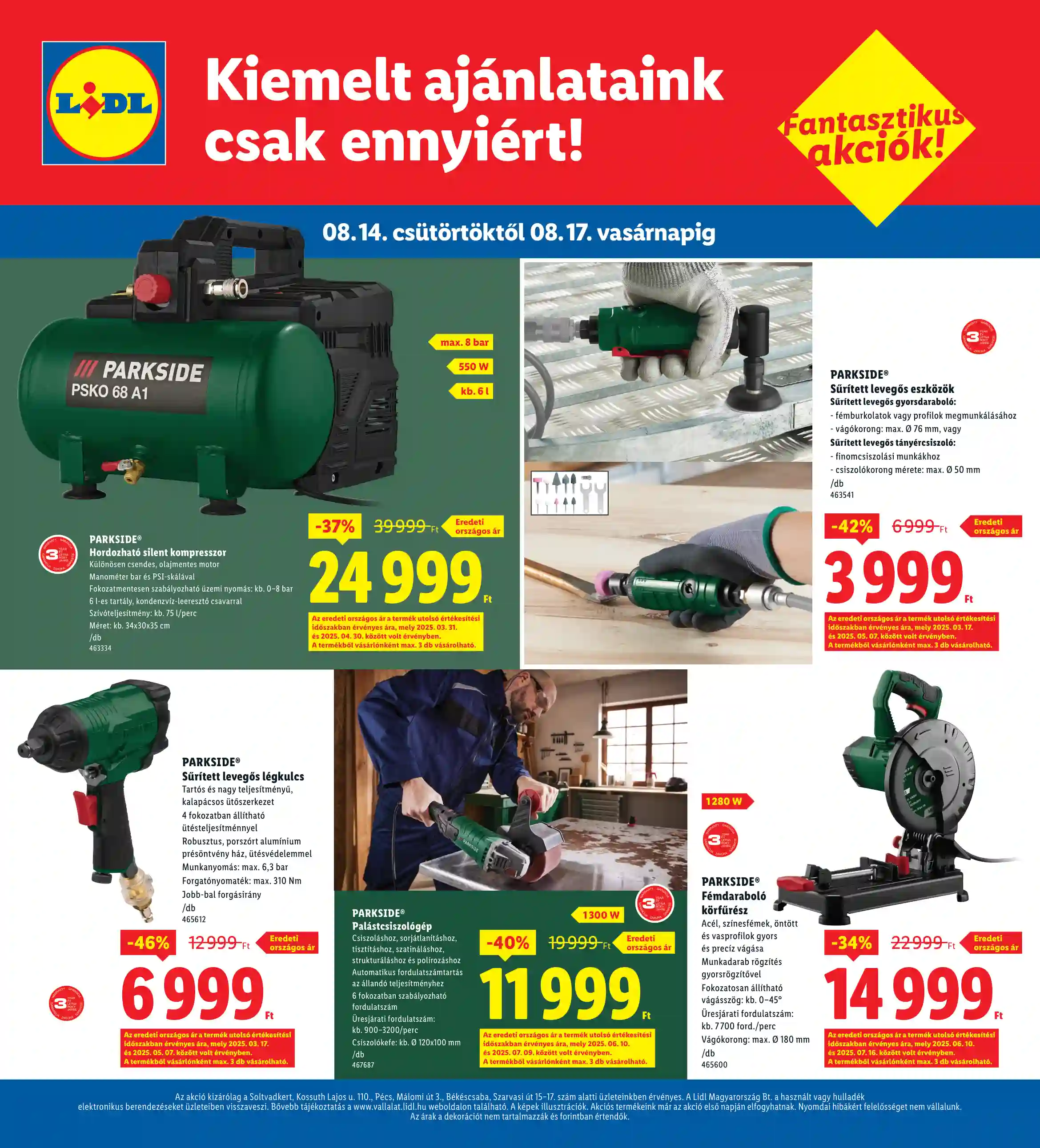 Lidl akciós újság 33. hét (Regionális akciók) (4 oldal)