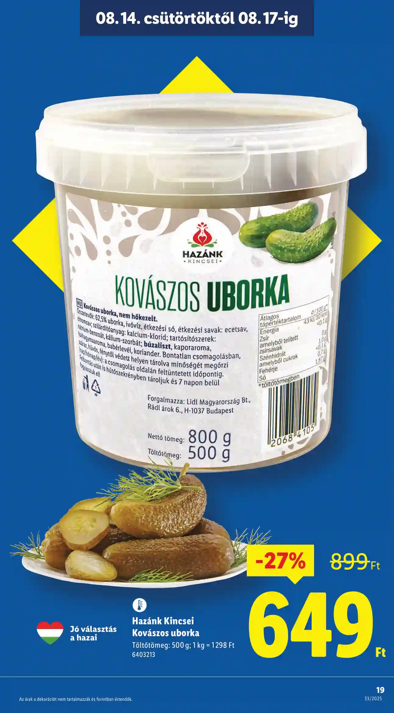 Lidl akciós újság 33. hét (Érvényes 08.14-től) (11 oldal)