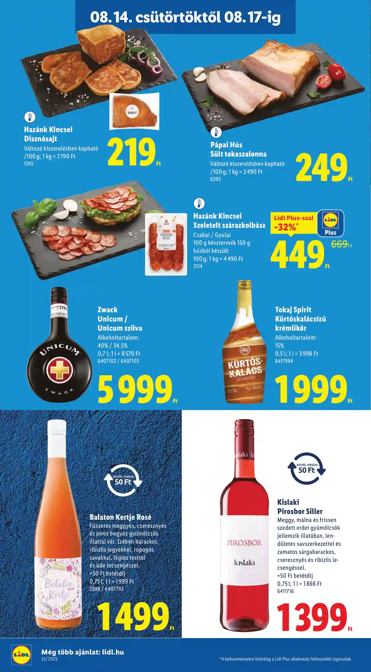 Lidl akciós újság 33. hét (Érvényes 08.14-től) (15 oldal)