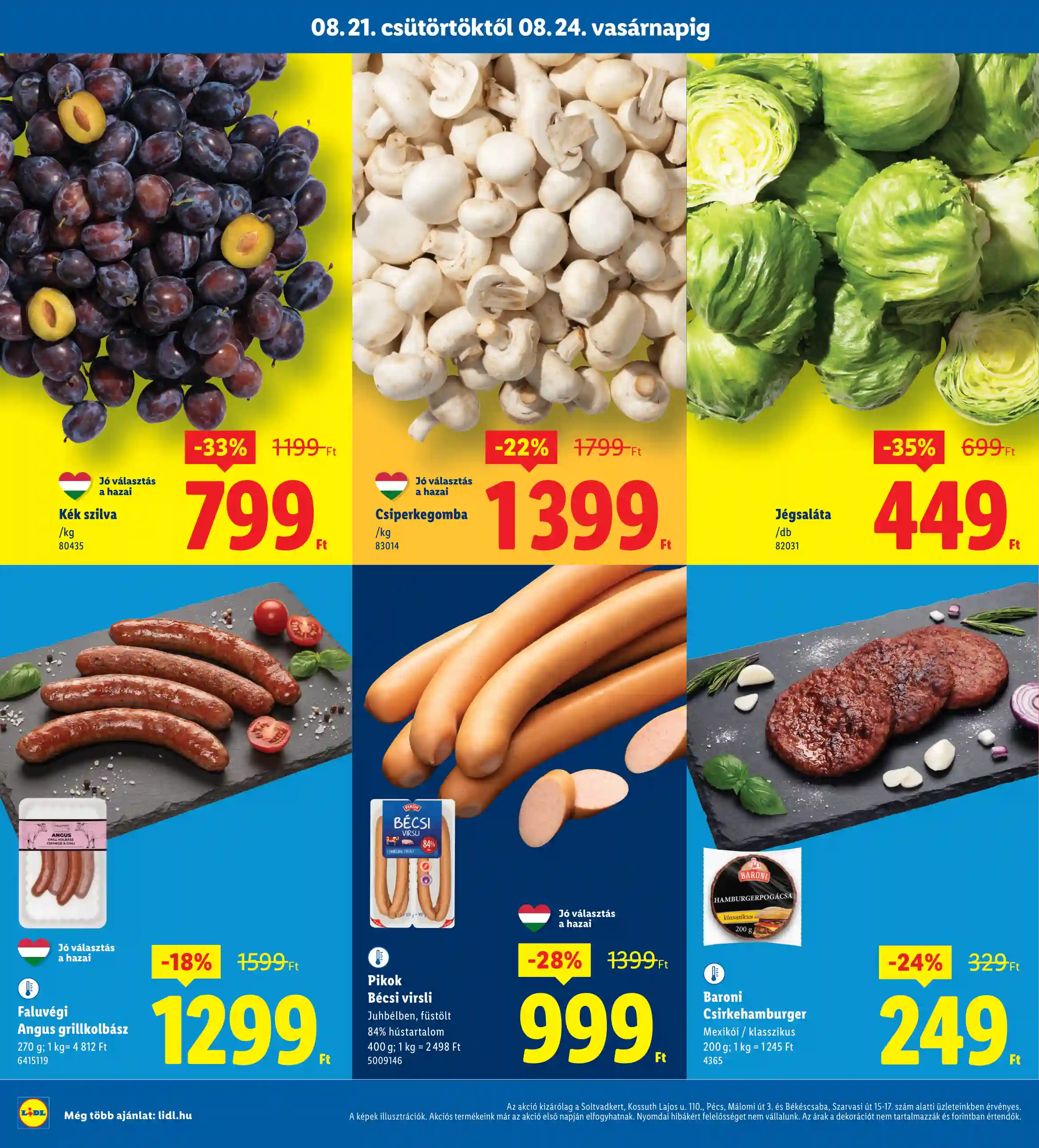 Lidl akciós újság 34. hét (Regionális akciók) (2 oldal)