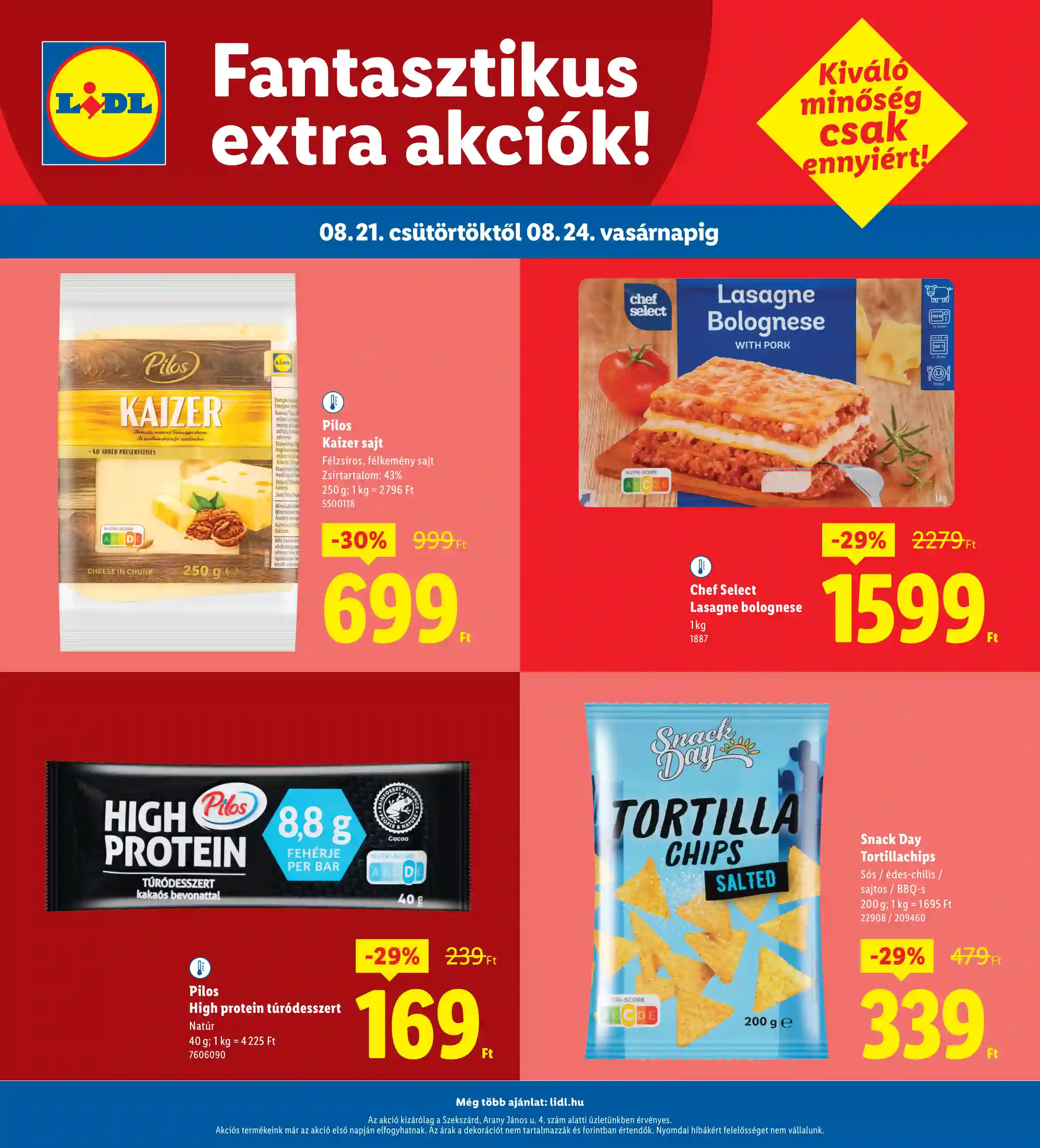 Lidl akciós újság 34. hét (Regionális akciók – Szekszárd) (4 oldal)