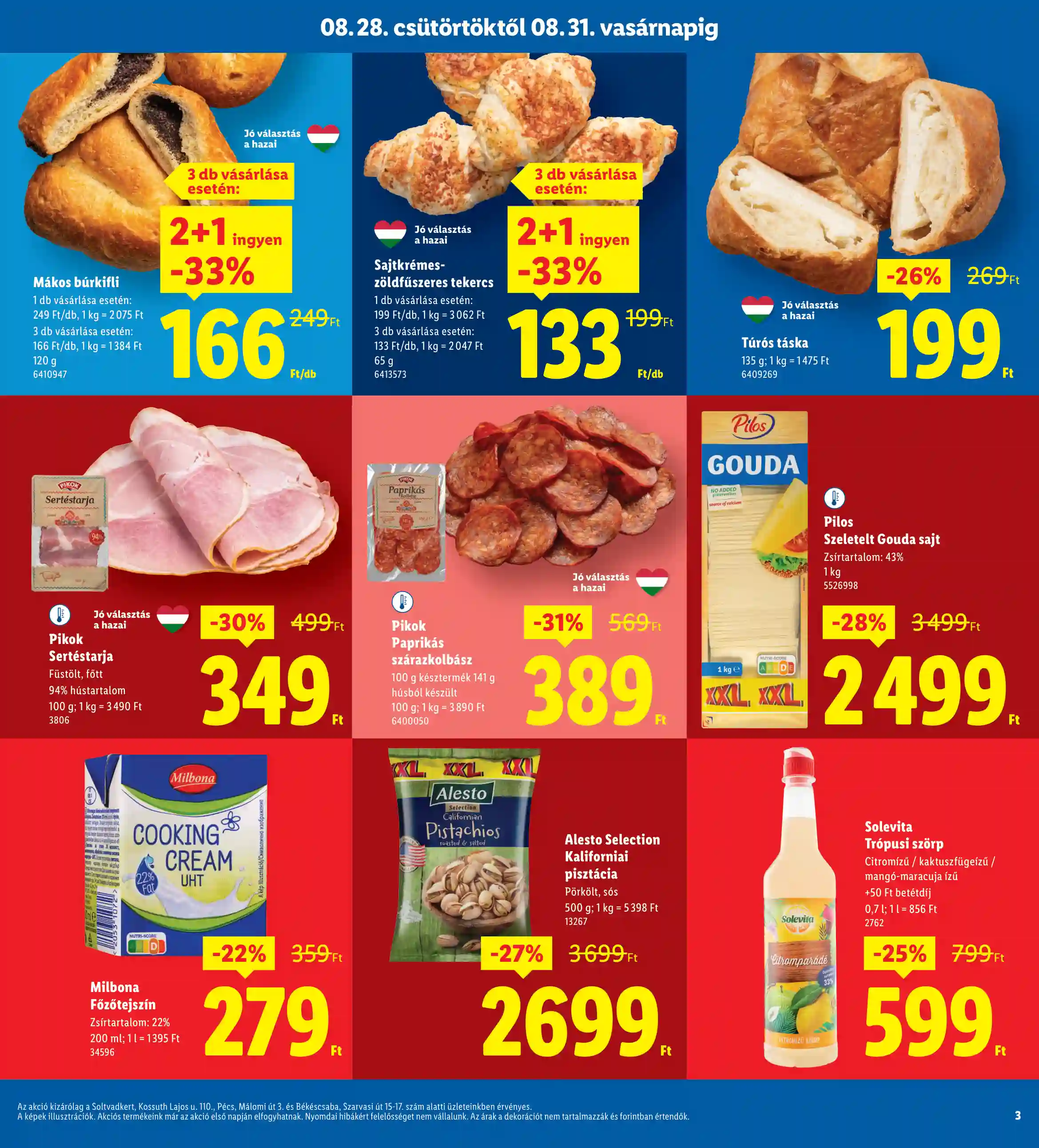 Lidl akciós újság 35. hét (Regionális akciók) (3 oldal)