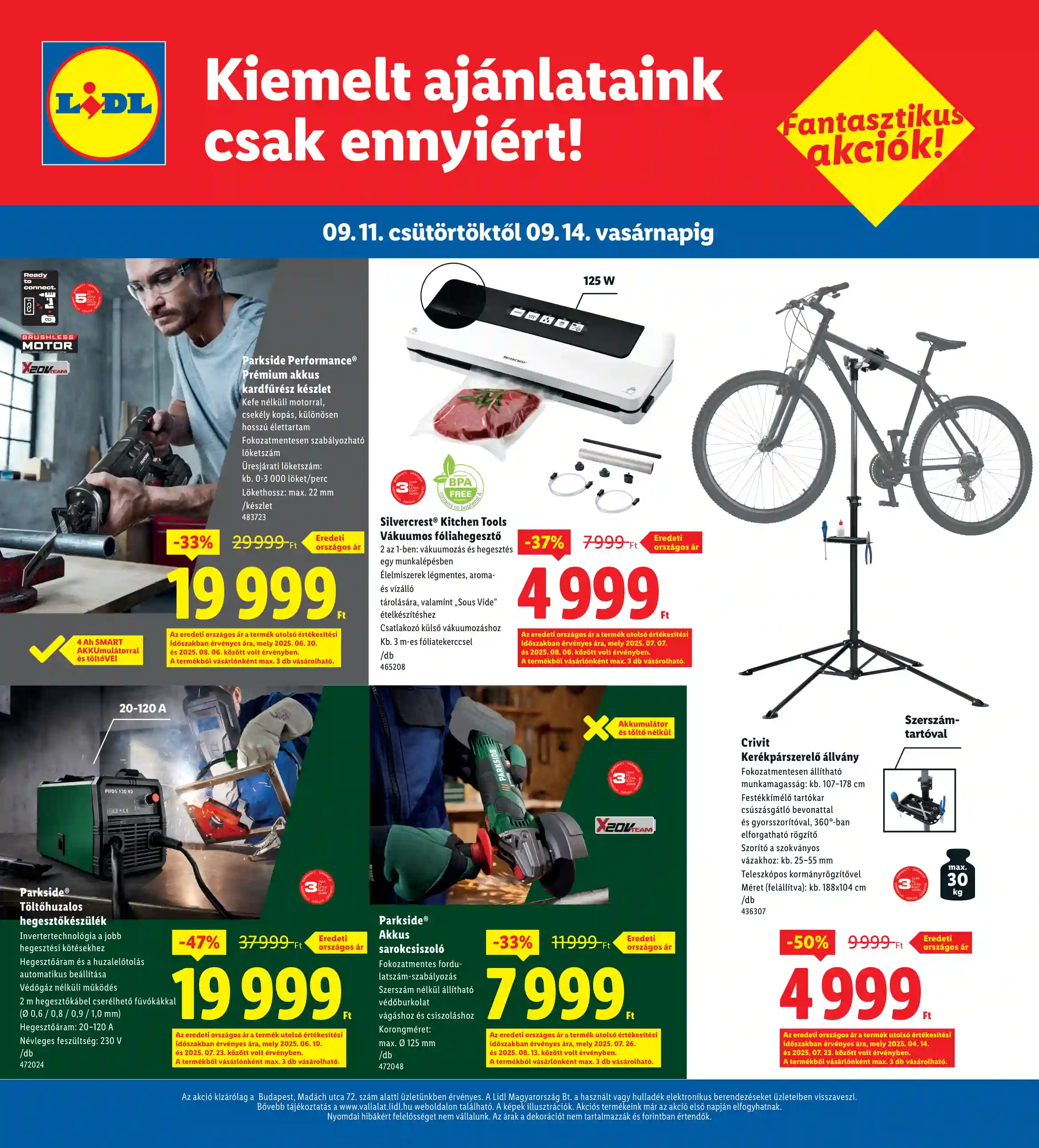 Lidl akciós újság 37. hét (Regionális akciók – Budapest 15.) (4 oldal)