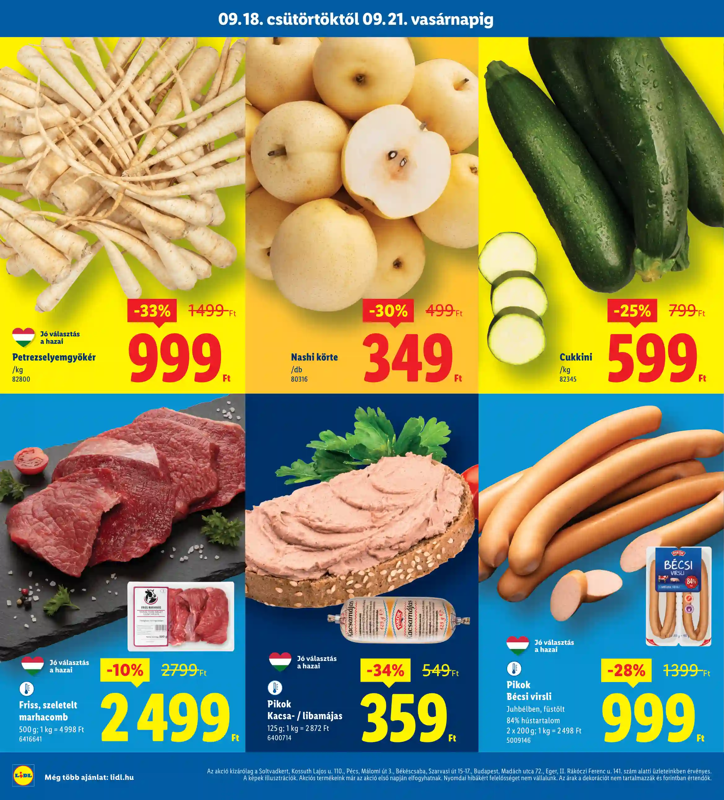 Lidl akciós újság 38. hét (Regionális akciók) (2 oldal)