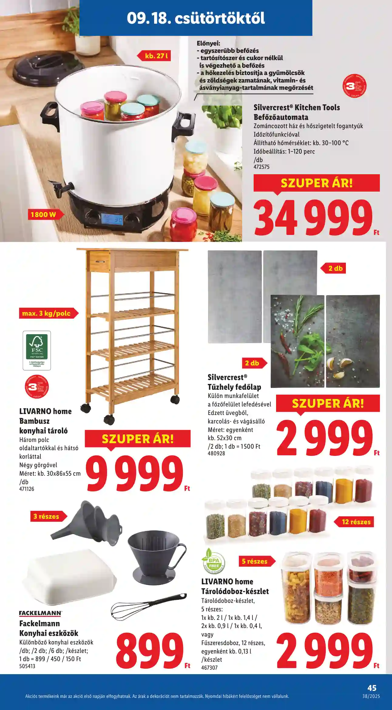 Lidl akciós újság 38. hét (Érvényes 09.18-től) (40 oldal)