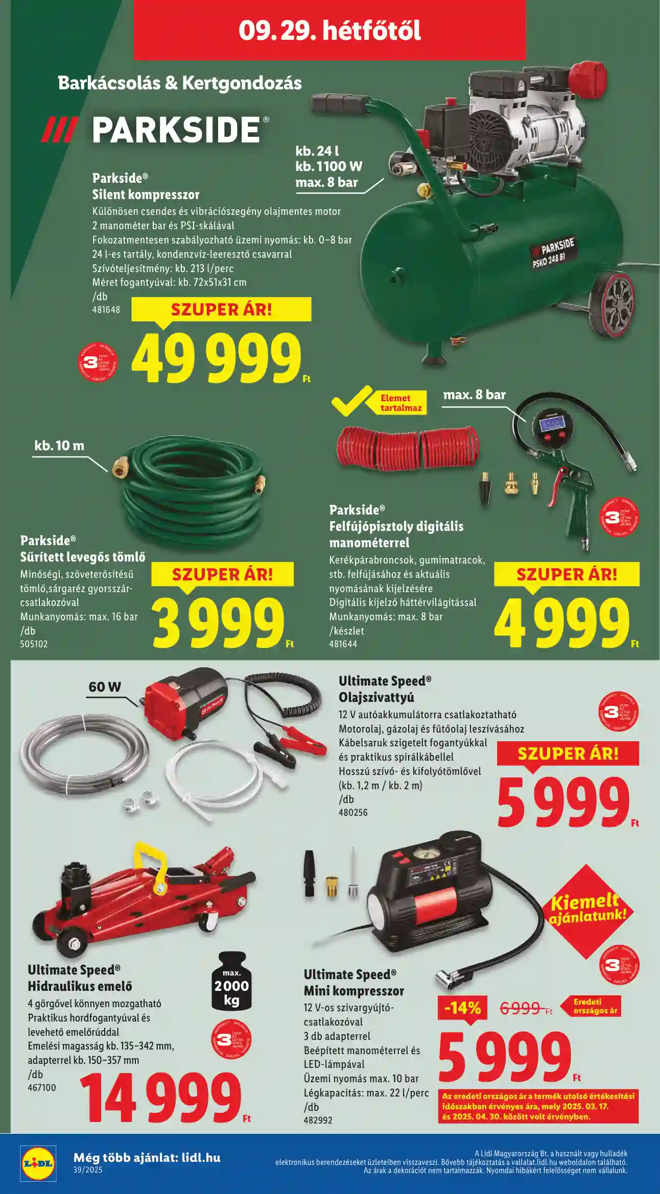 Lidl akciós újság 39. hét (Érvényes 09.25-től) (6 oldal)