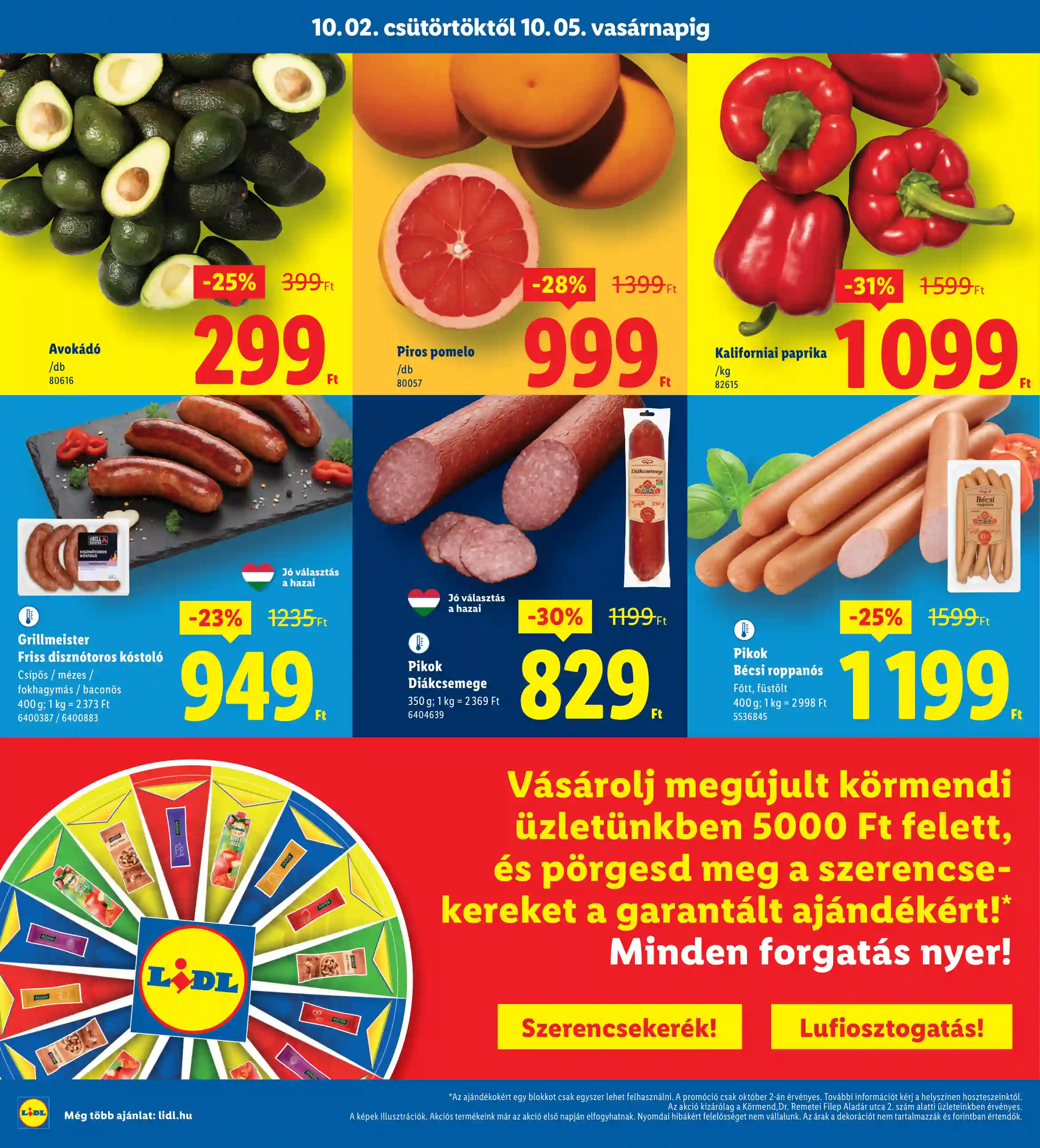 Lidl akciós újság 40. hét (Regionális akciók – Körmend) (2 oldal)
