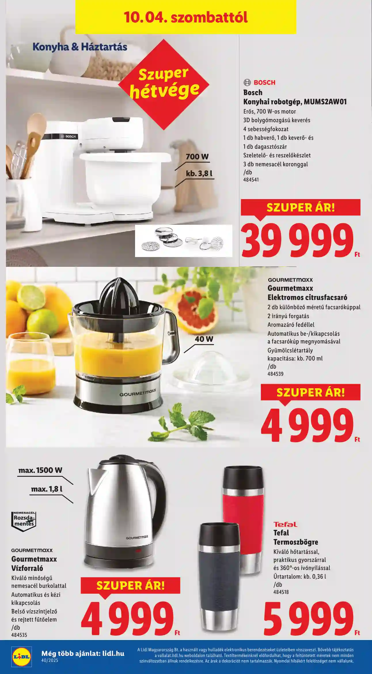 Lidl akciós újság 40. hét (Érvényes 10.02-től) (6 oldal)