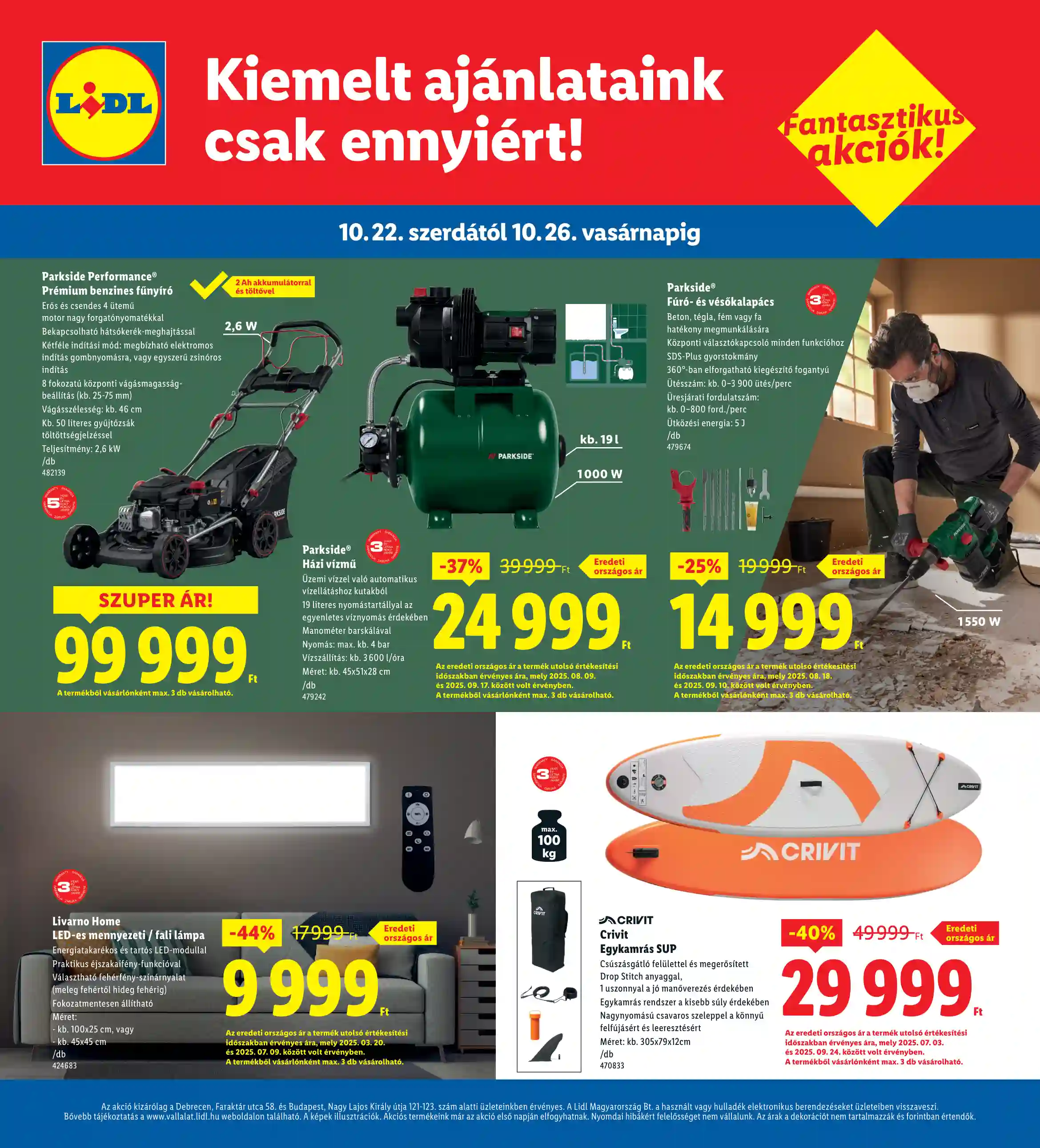 Lidl akciós újság 43. hét (Regionális akciók – Debrecen) (4 oldal)