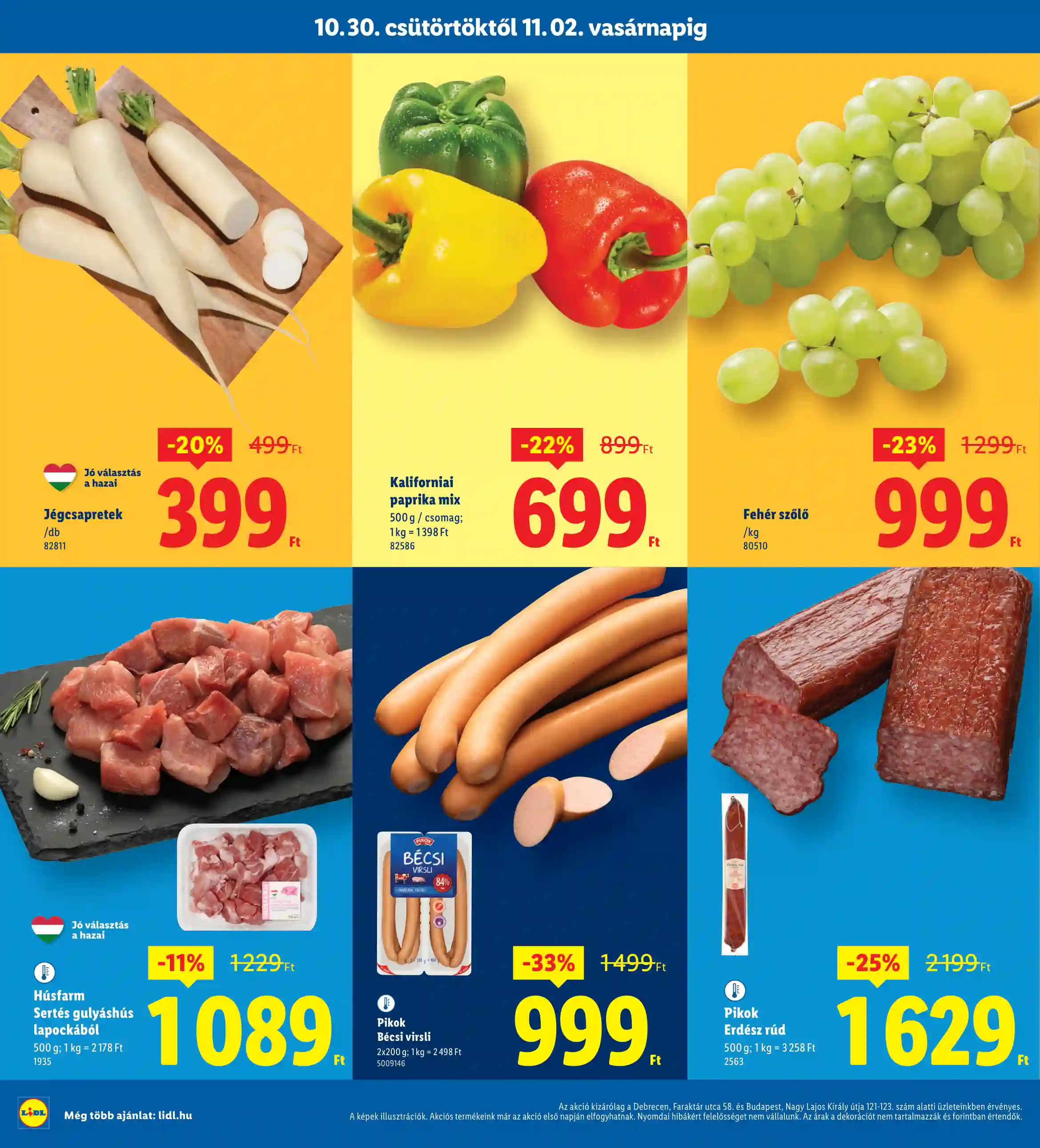 Lidl akciós újság 44. hét (Regionális akciók) (2 oldal)